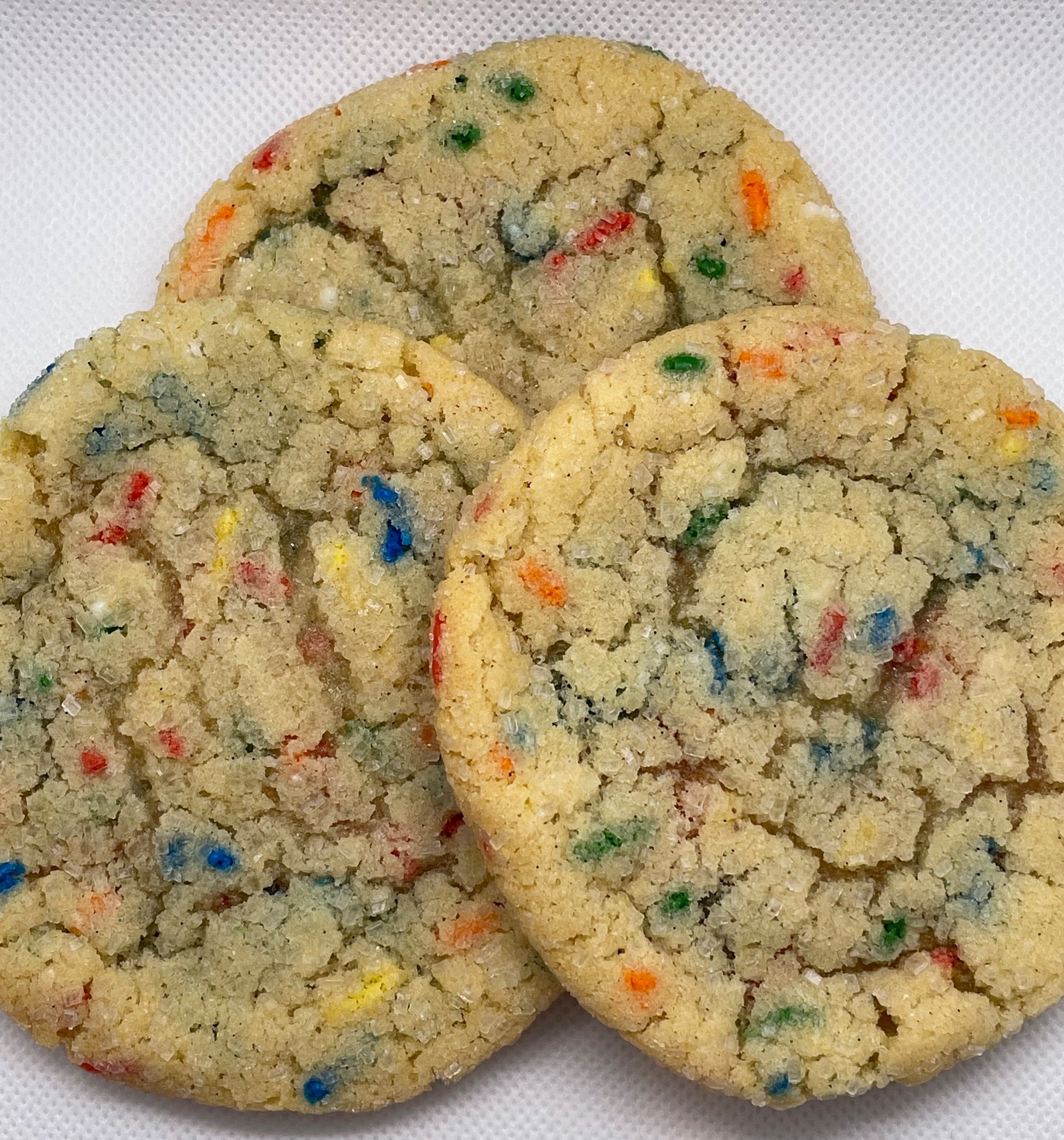 pile funfetti sugar cookie