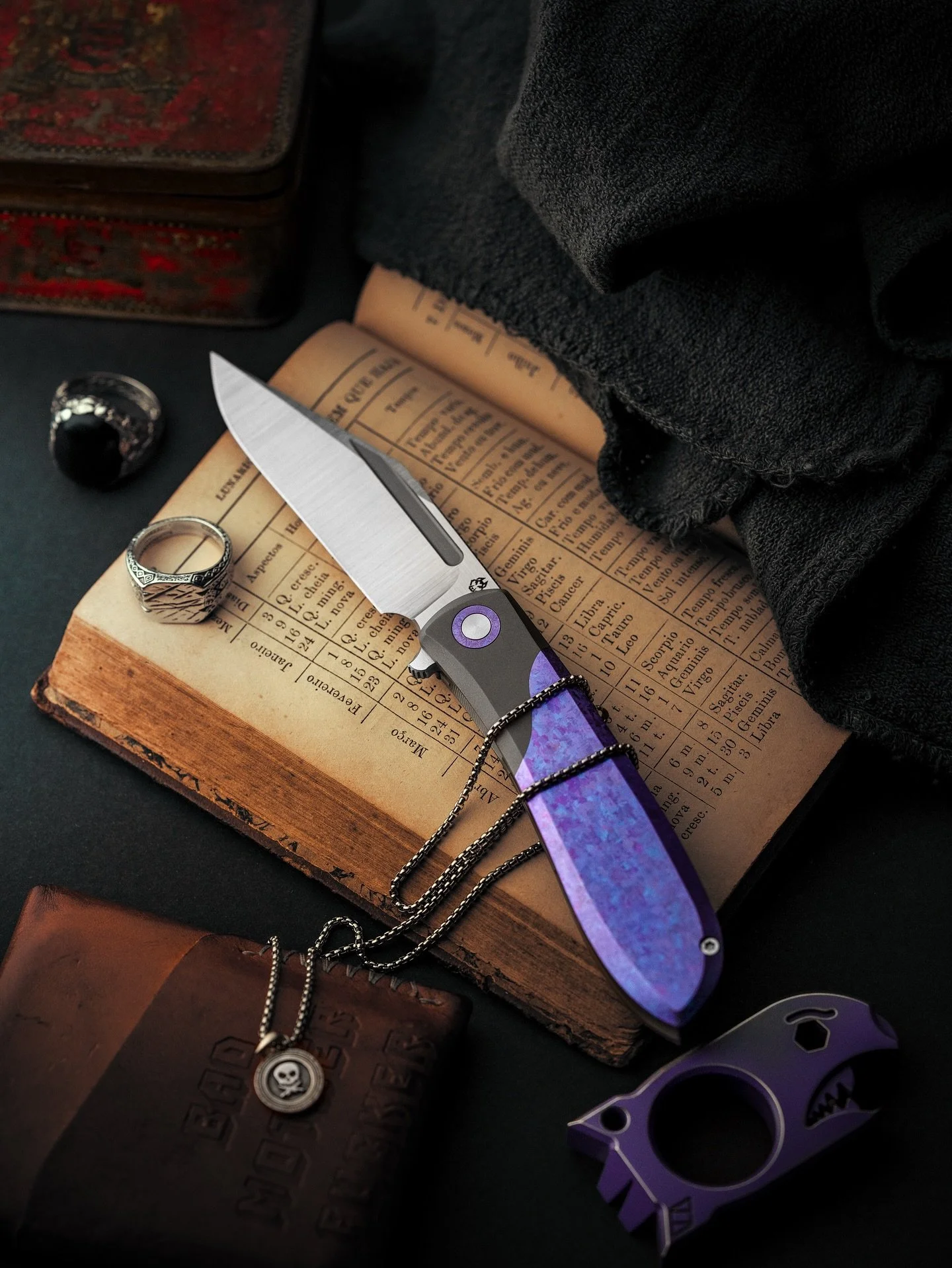 Purple is a scuffle. 
.
The color of beautiful chaos. It laughs at order, dances on the edge of sanity and finds truth in contradiction. 
It carries danger with a smile, elegance with madness and confidence with a hint of unpredictability. 
.
There&r