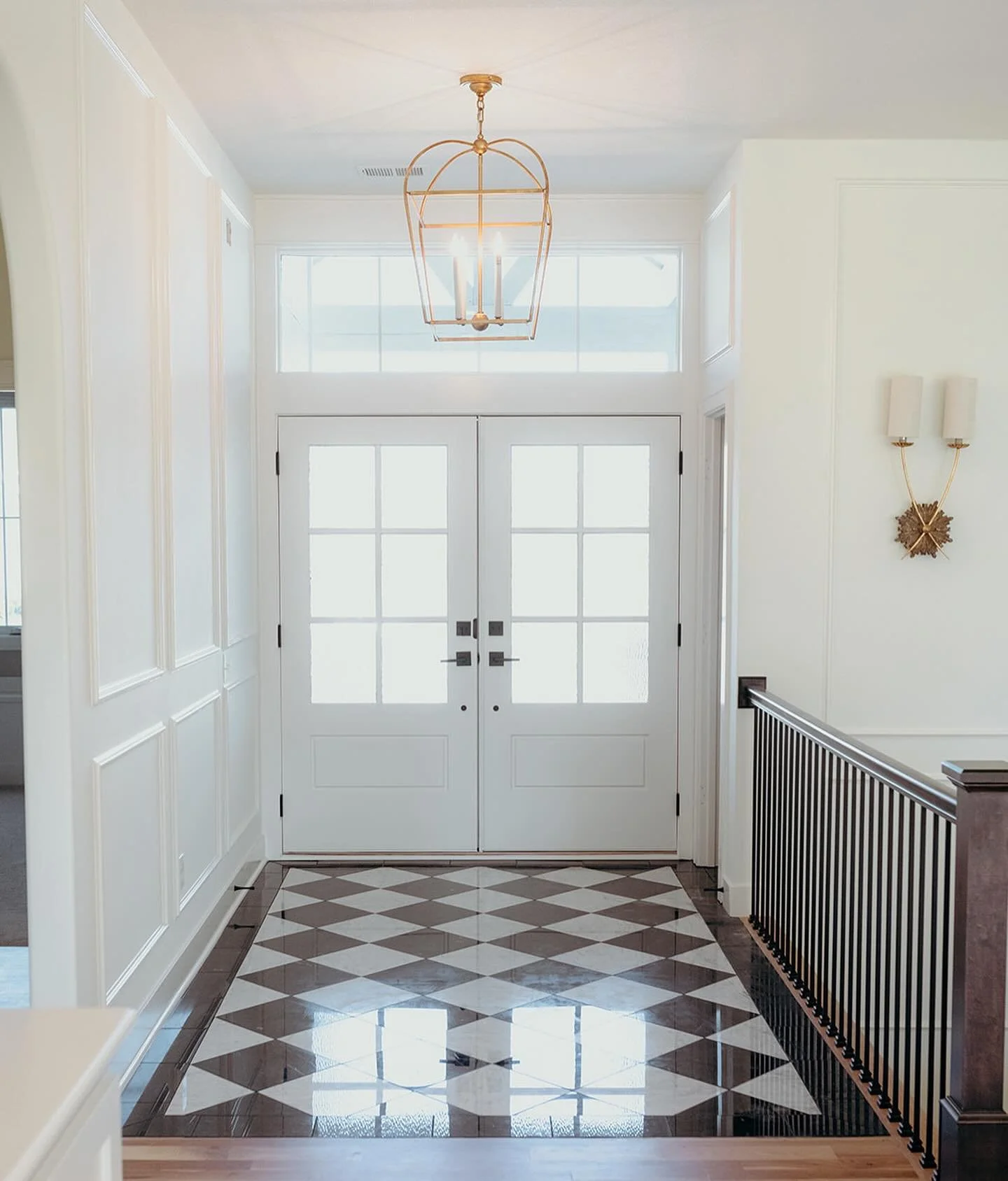 Five years ago my mom and dad trusted me to help them with their new build in Kansas City. I still love all the traditional molding details, wood tones, and marble tile entry way. Was thinking about their home this week with my mom&rsquo;s birthday t