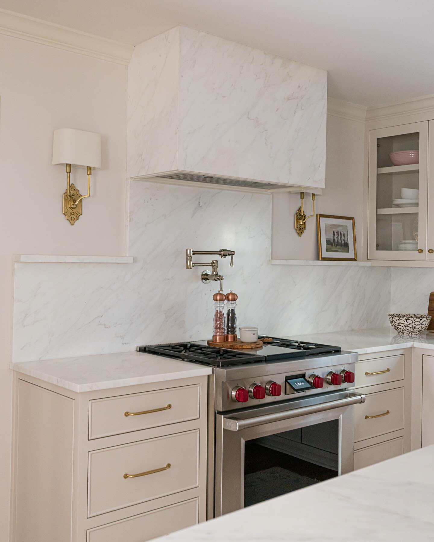 Love this stunning kitchen remodel! The flat front beaded inset cabinets also gave it a very sleek look that I loved!