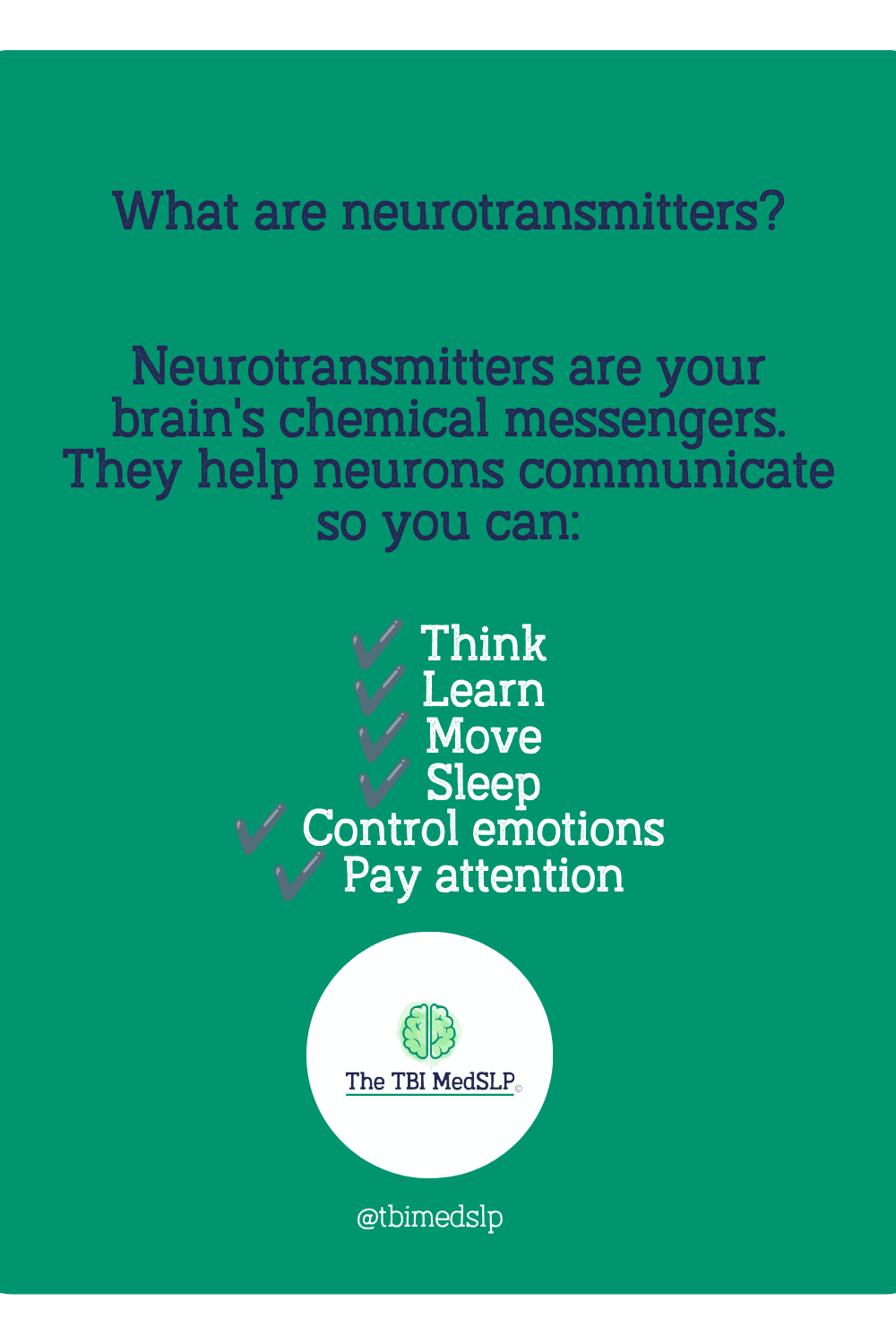 blog graphic image explaining in text what a neurotransmitter is