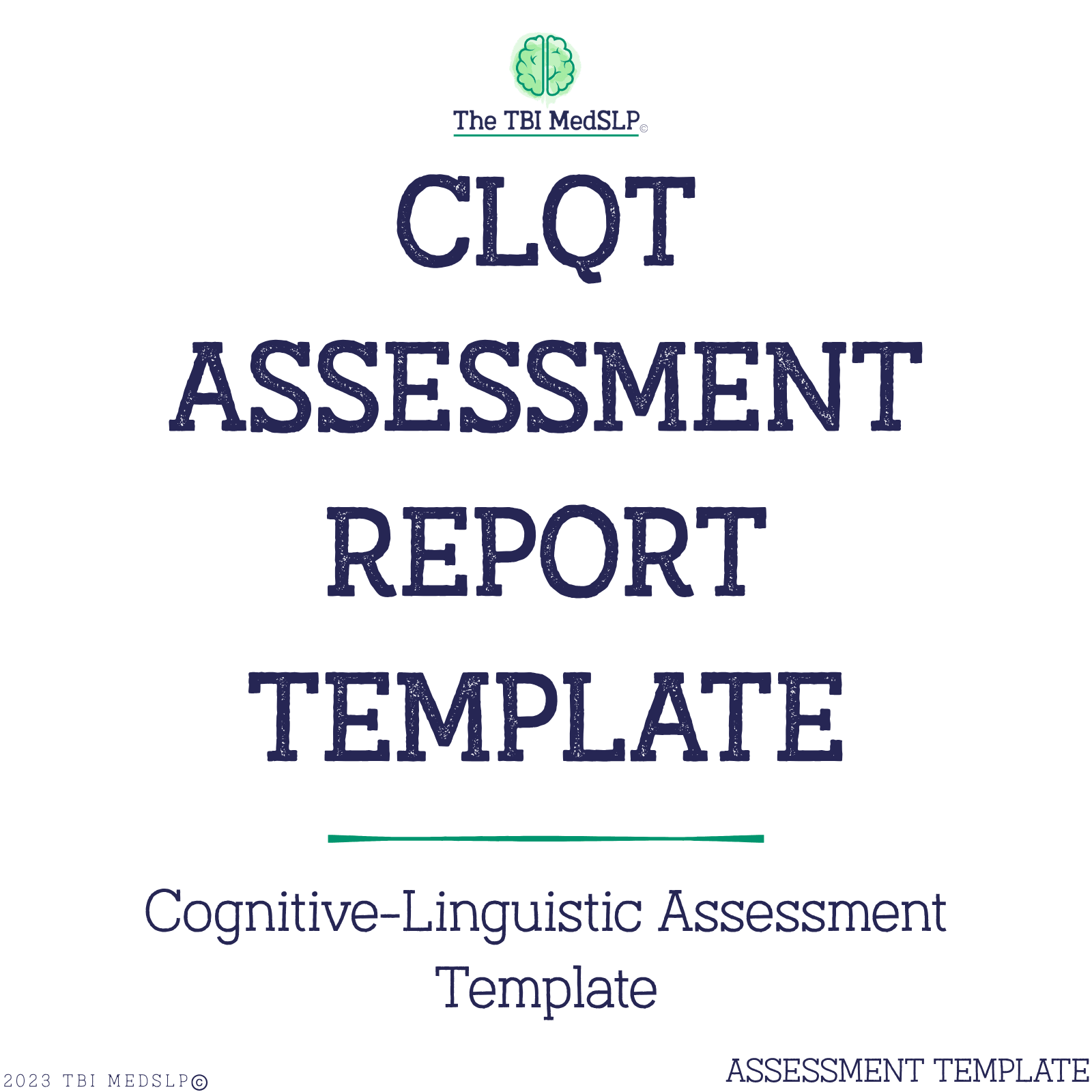 Cognitive Linguistic Quick Test Report Template
