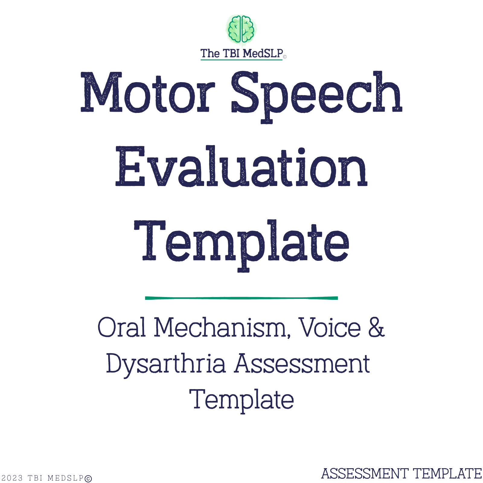 Motor Speech Evaluation Template