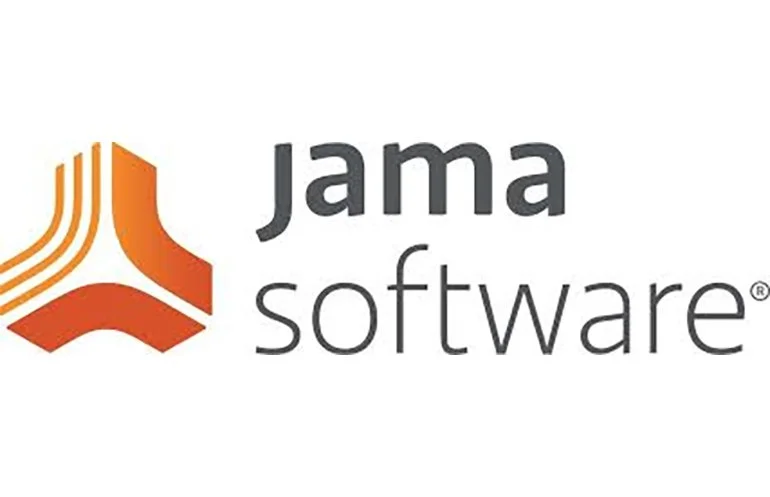 Jama Software logo with an abstract orange and yellow graphic next to black text that reads "Jama Software"