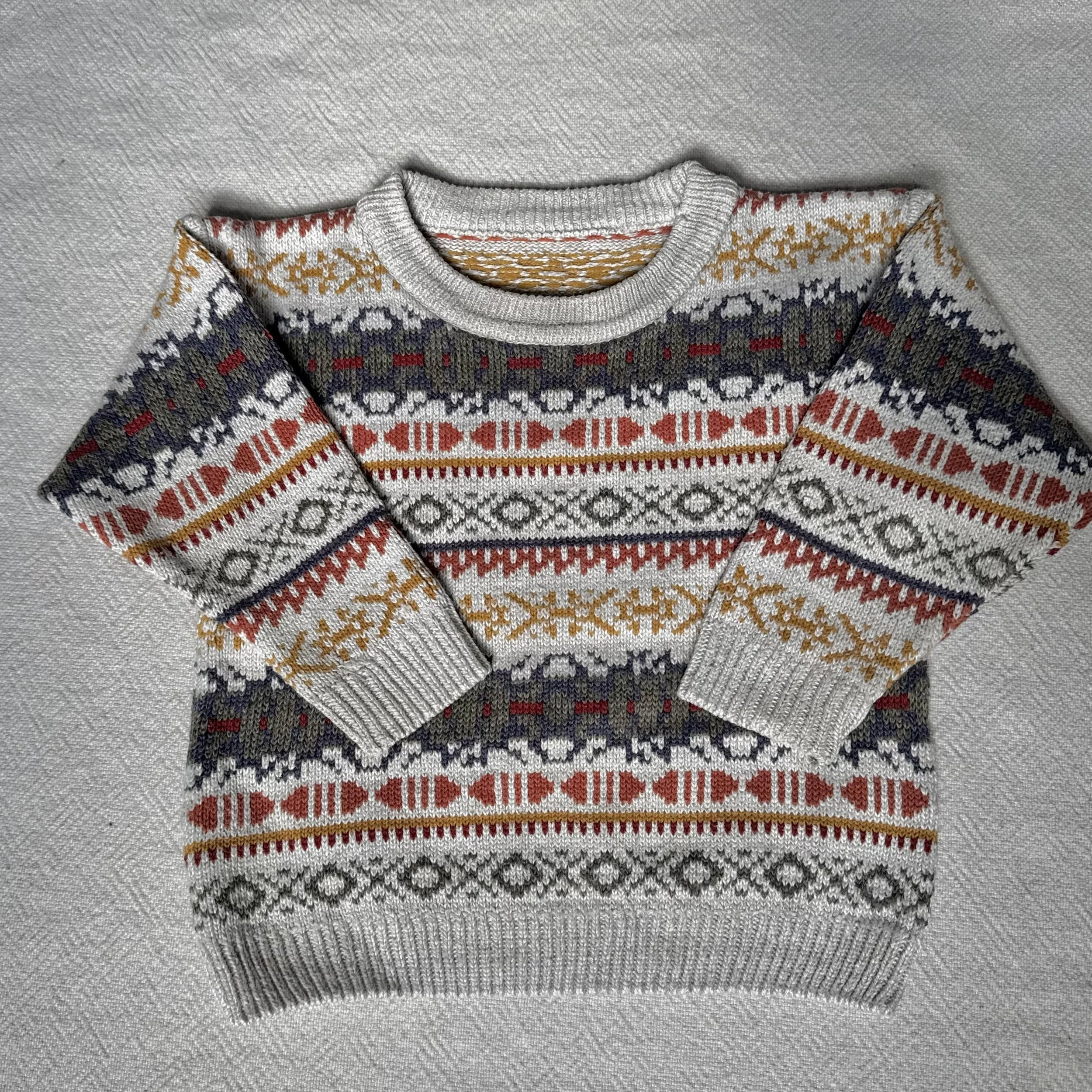Vintage St Michael patterned knit 18-24m