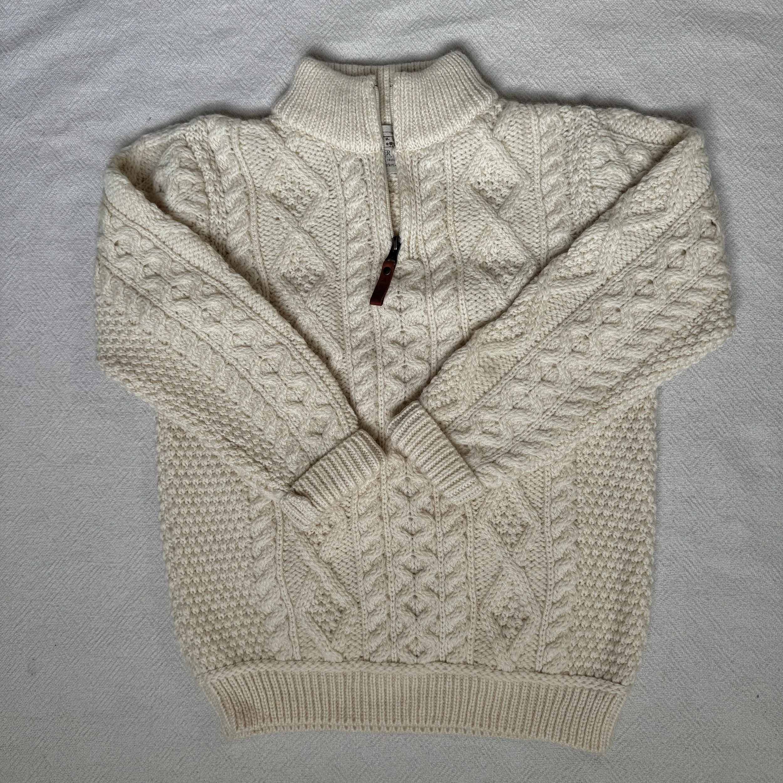 Aran 1/4 zip 8-11y