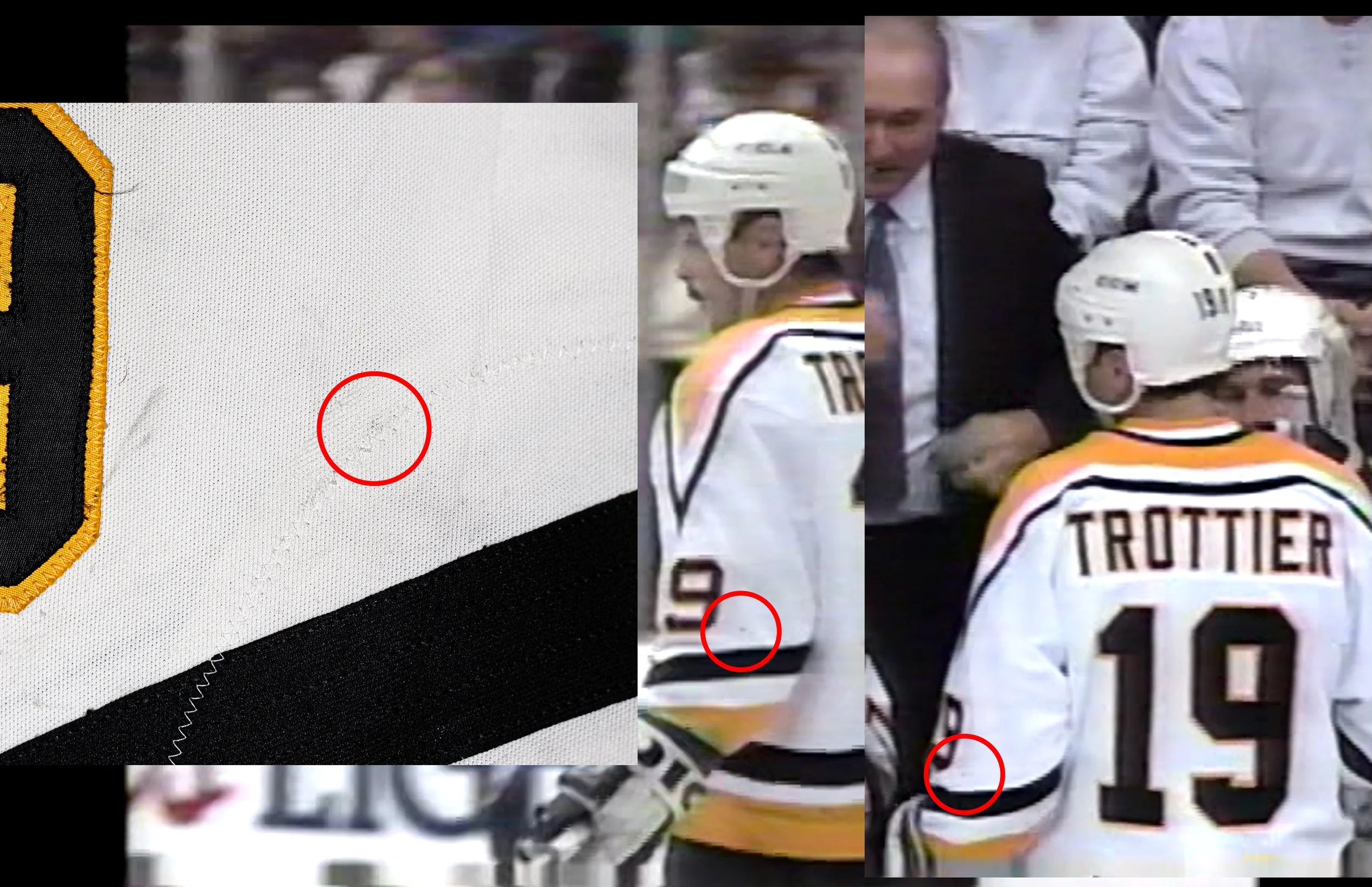 A small mark on the left arm can be seen, though it's difficult to say this is a conclusive match.