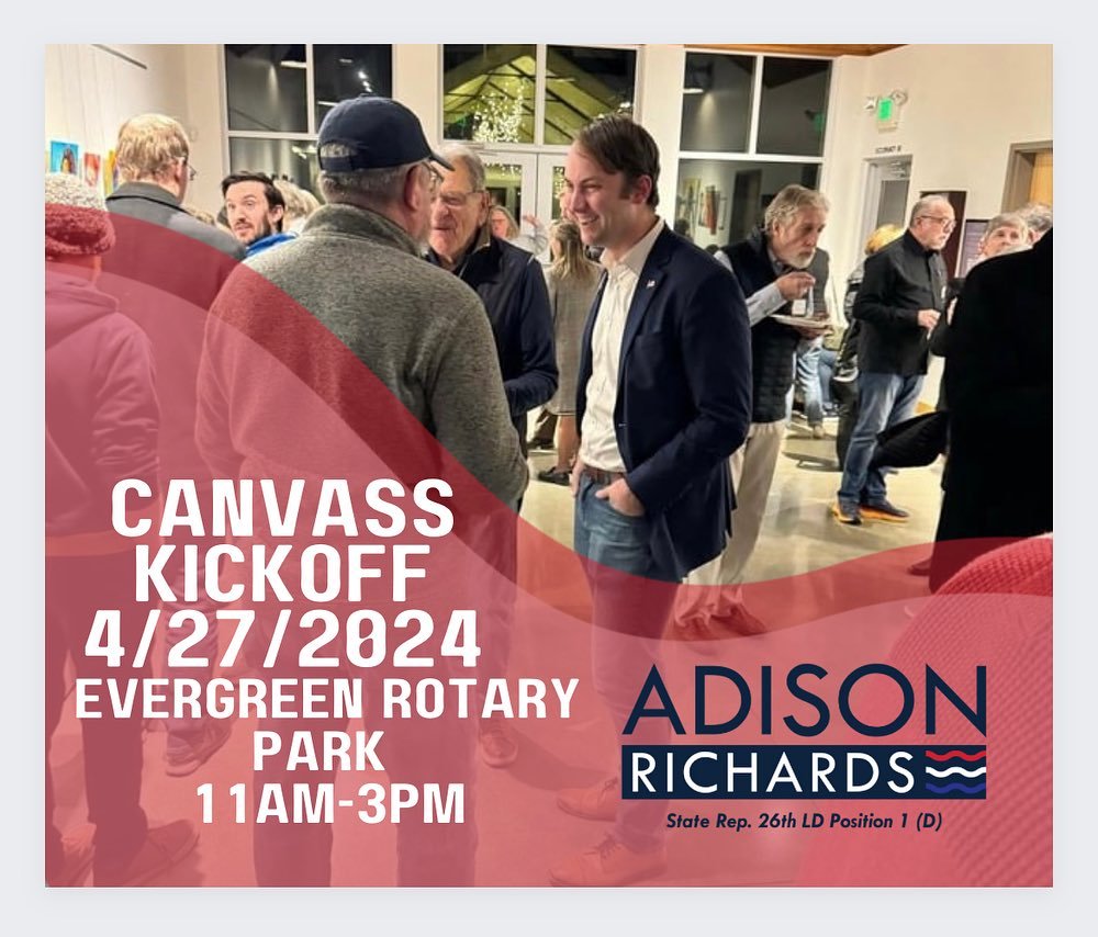 We&rsquo;re formally kicking off spring volunteer efforts with a canvass kickoff in Bremerton on the 27th at 11am. Grab a pastry, coffee, yard sign, and let&rsquo;s knock on doors. Feel free to stop by and sign up for future volunteer activities too 