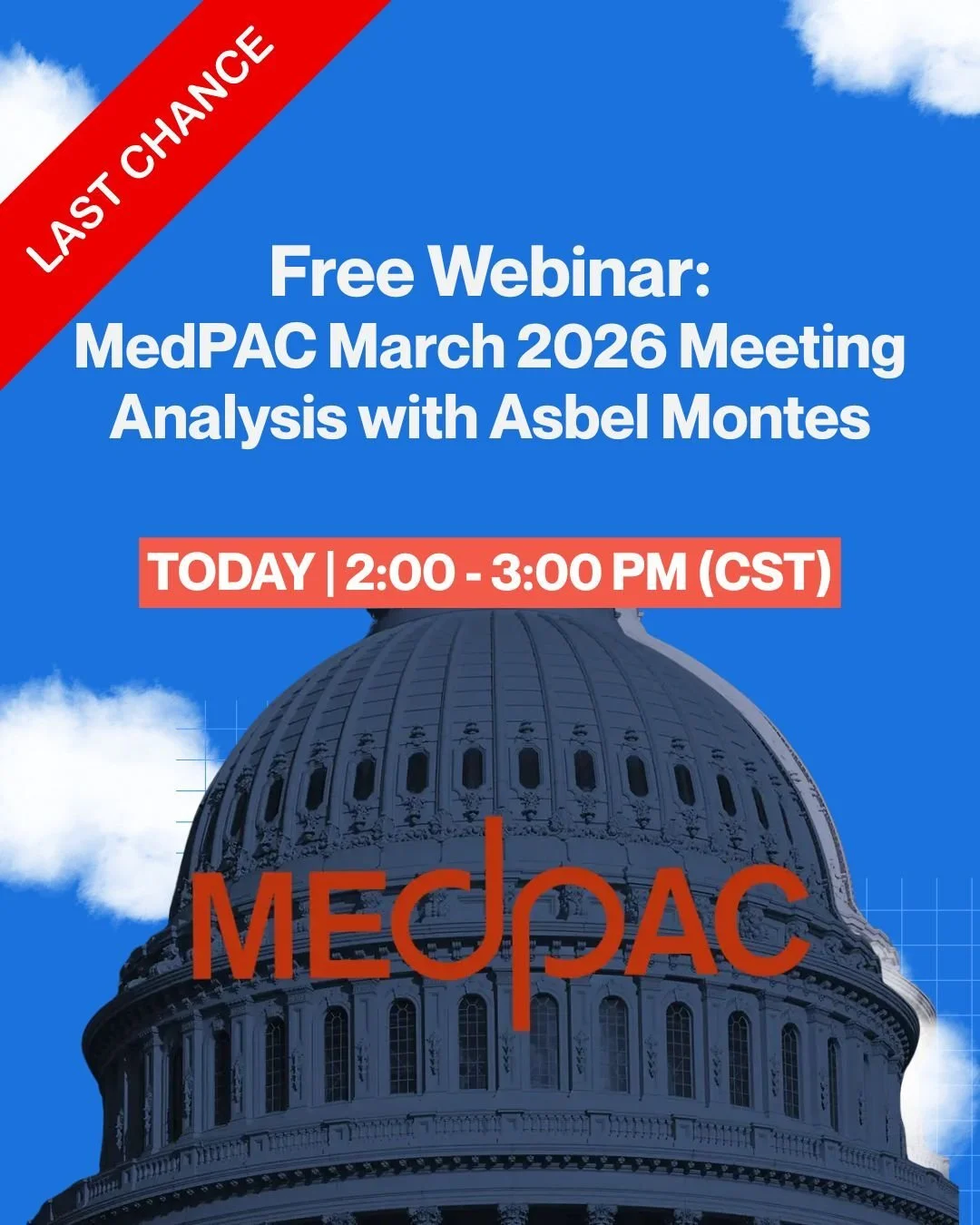 🚨 Last call for today&rsquo;s webinar!

At 2:00 PM CST, Asbel Montes will break down the key takeaways from MedPAC&rsquo;s March meeting&mdash;and what the signals could mean for EMS reimbursement, oversight, and billing strategy.

If you&rsquo;re r