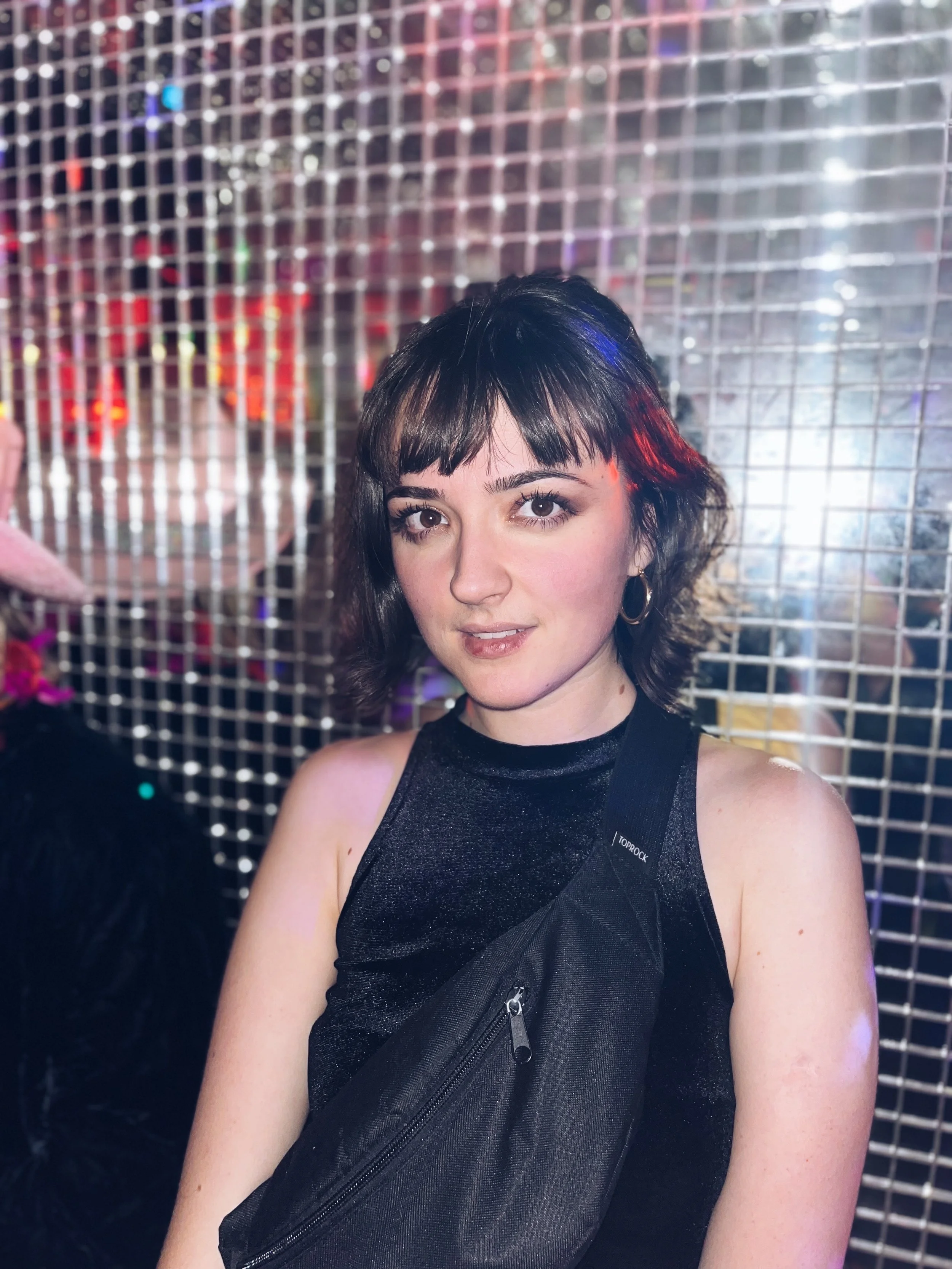 A partygoer strikes a pose at Bushwick's iconic House of Yes.