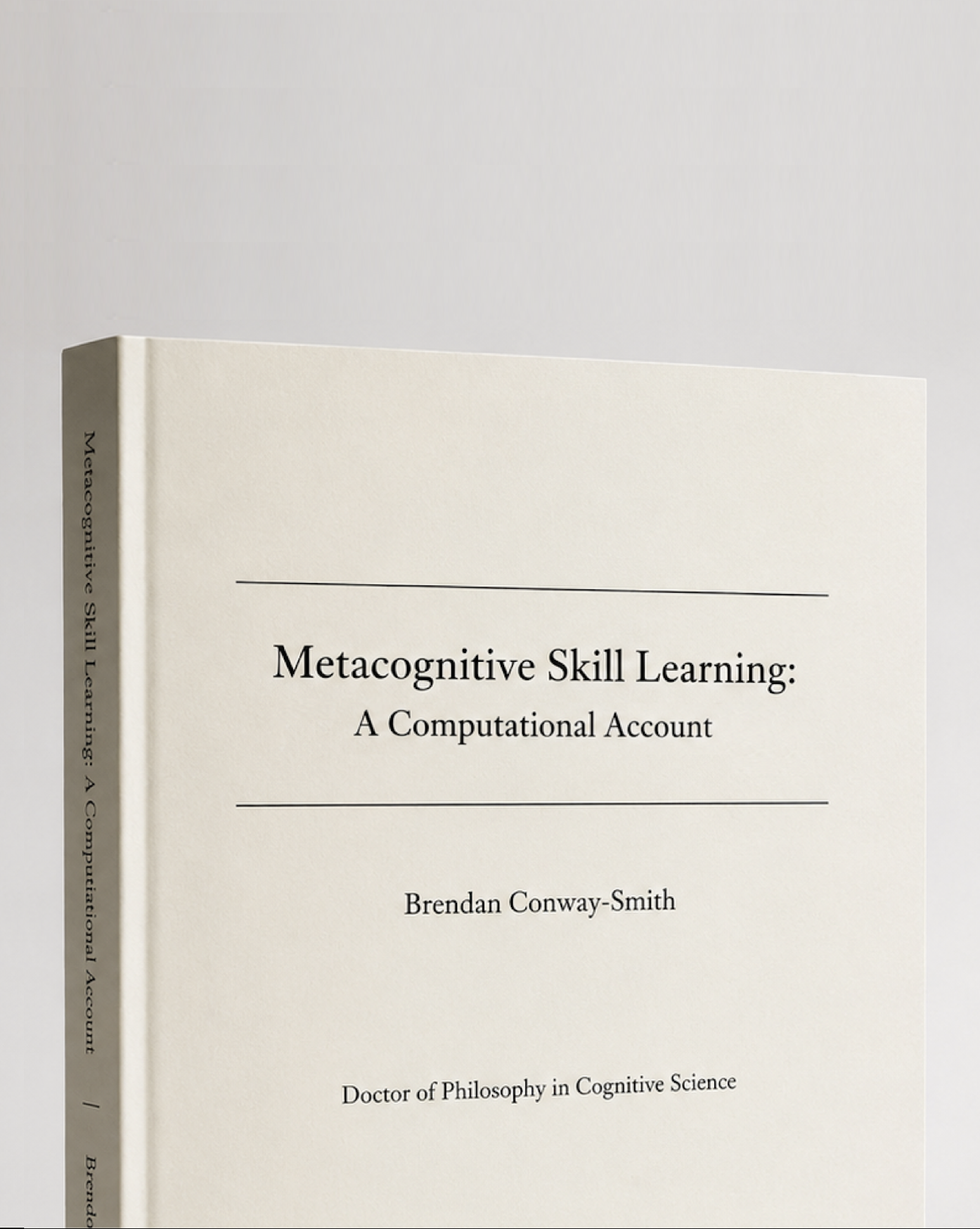 PhD Thesis: Metacognitive Skill Learning