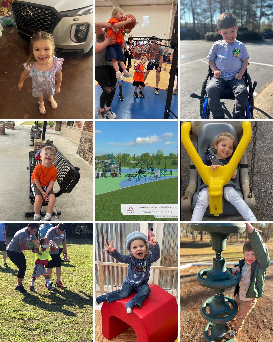 For Jude. For Myla. For Caroline. For Ellie. For Mason. For Everett. For Brantley. For Lily. For Haines. For Spencer. For Townsend. For Allan David. For Hope. For Harley. For Ellis. 

Play. For ALL. 

True inclusive play means all children in our com