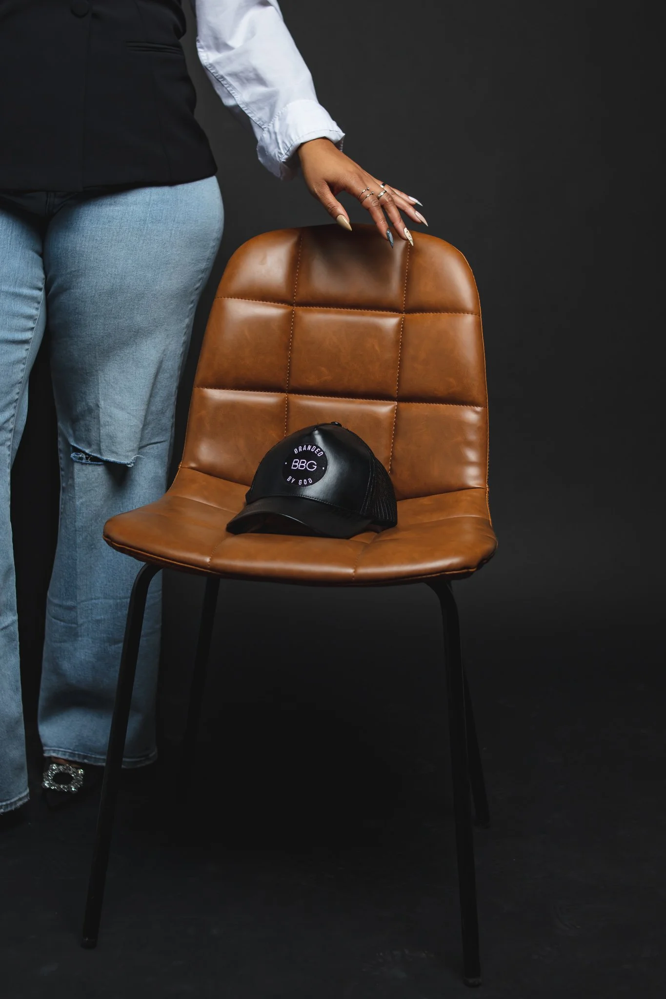 BBG Leather Trucker Hat