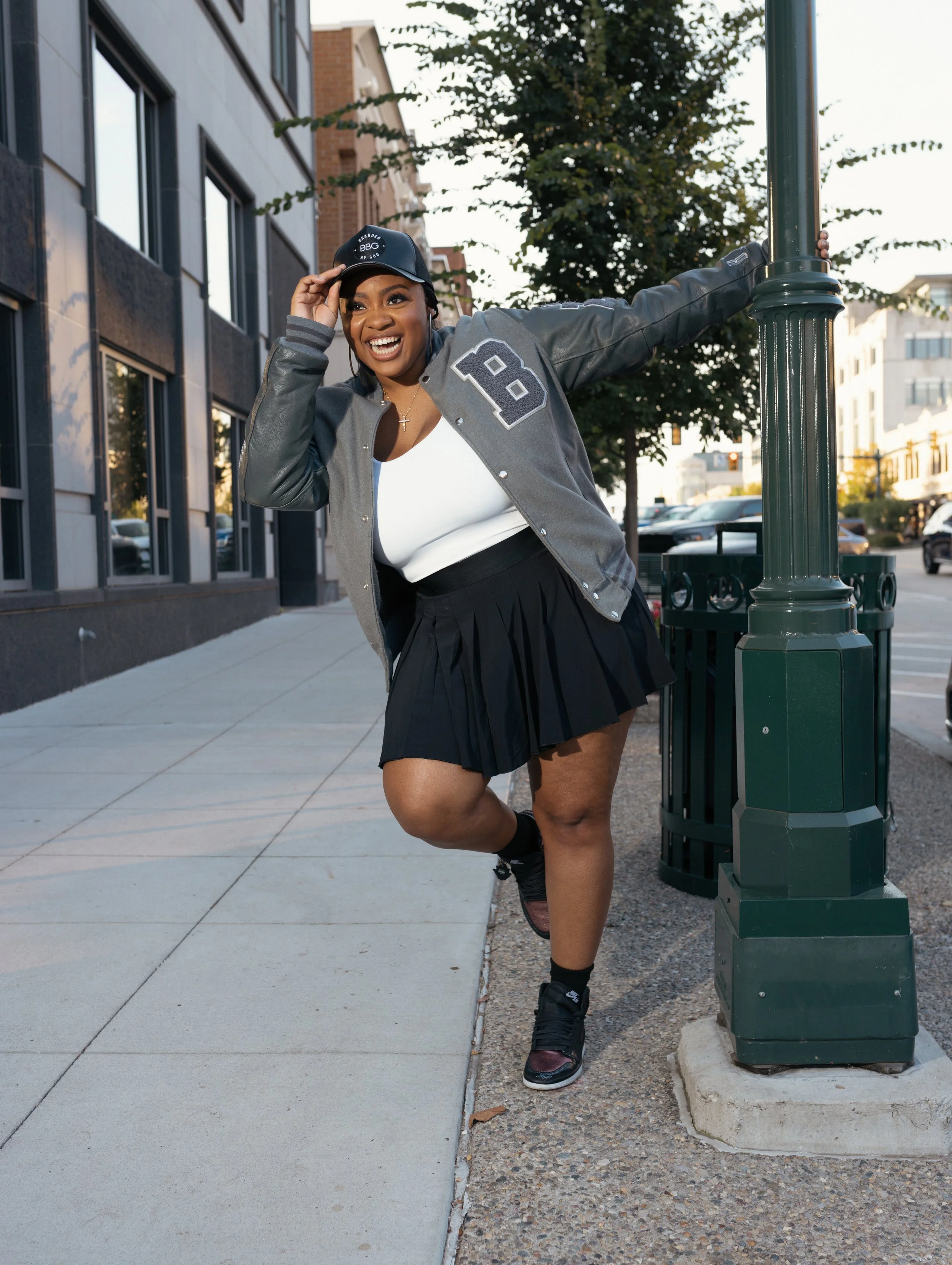 BBG Gray Varsity Letterman Jacket