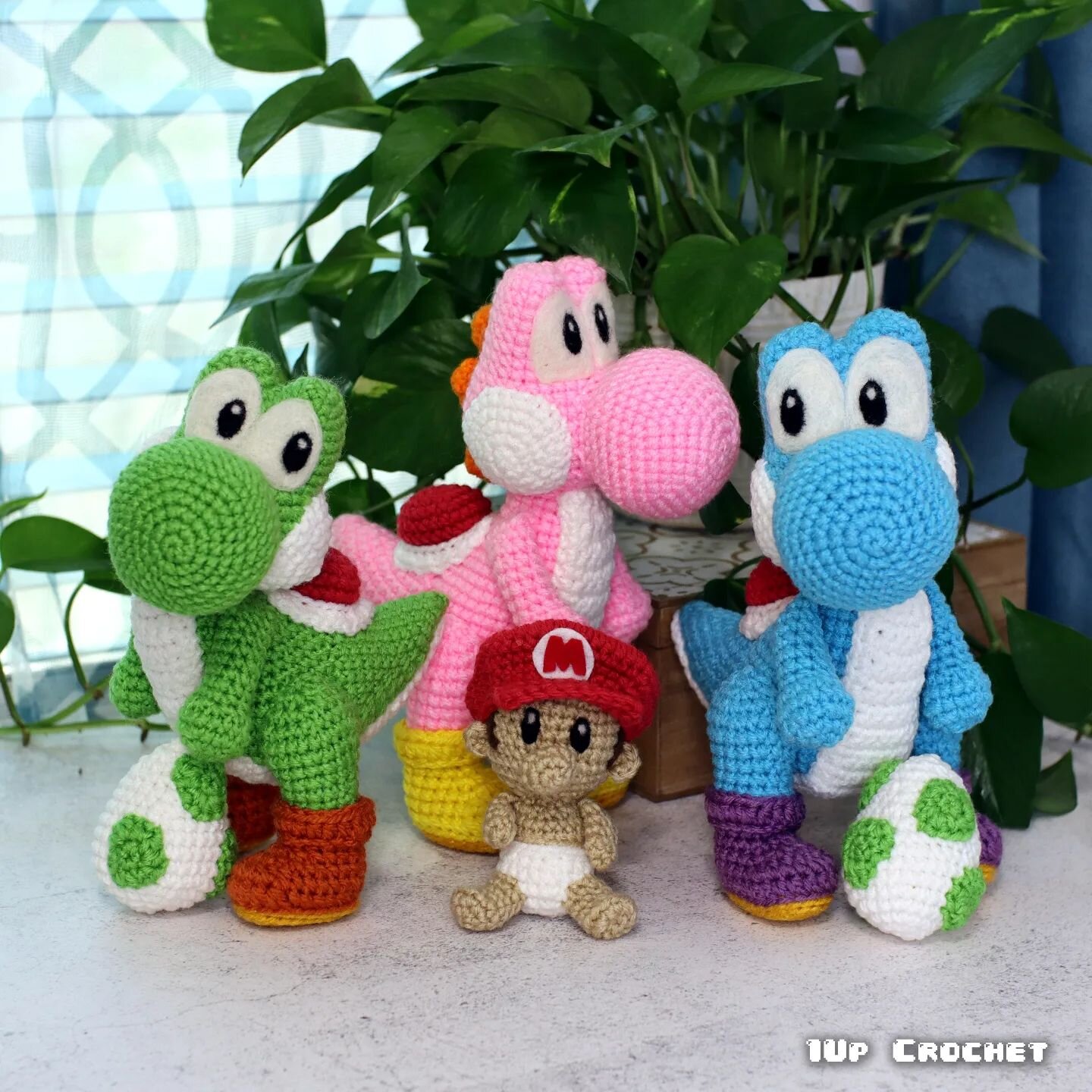 Yoshi's Island is my favorite SNES game of all time and one of my favorite Amigurumi projects! I need to invest in more shelving so I can make more of these guys. I need every color! 

#amigurumi #amigurumidesign #amigurumidoll #amiguruminerd #amigur