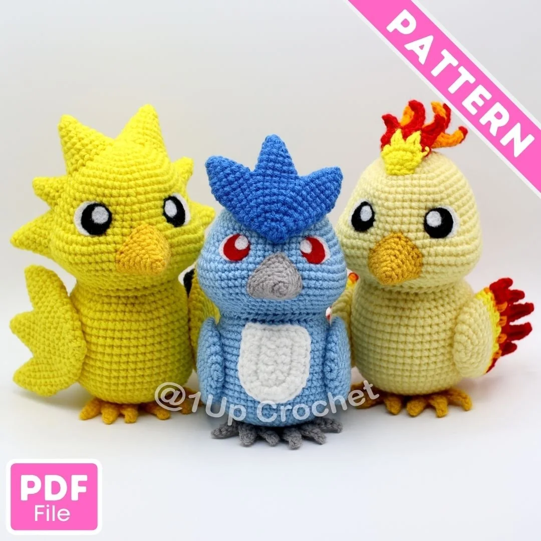 Crochet Pattern BUNDLE: Baby Bird Trio of Legend PDF's [ENGLISH] — 1Up ...