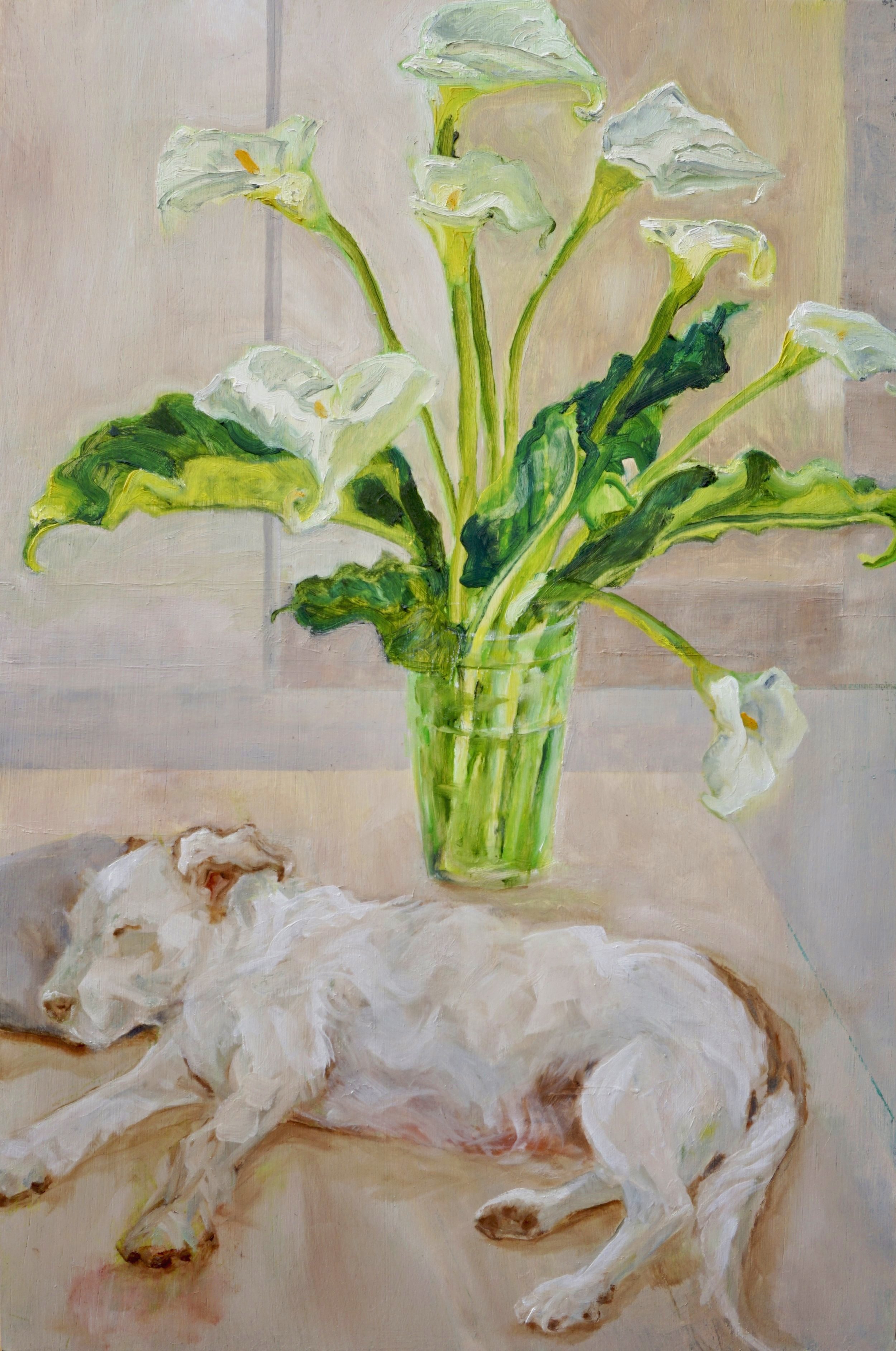 Charlie With Lilies