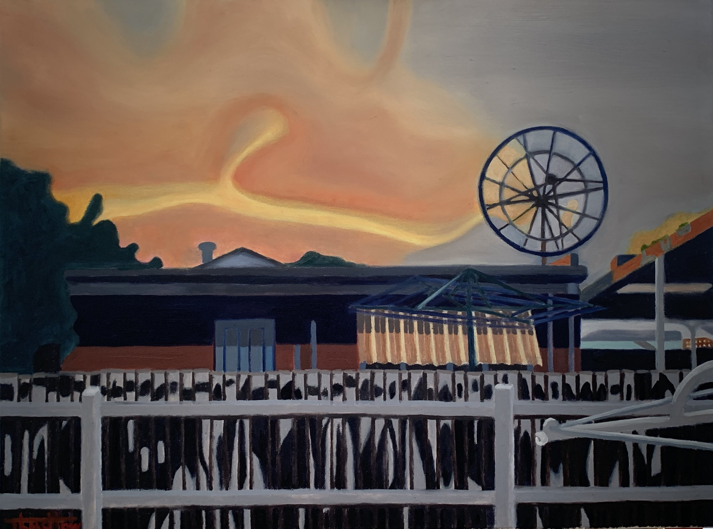 Bushfire Sky And Satellite Dish