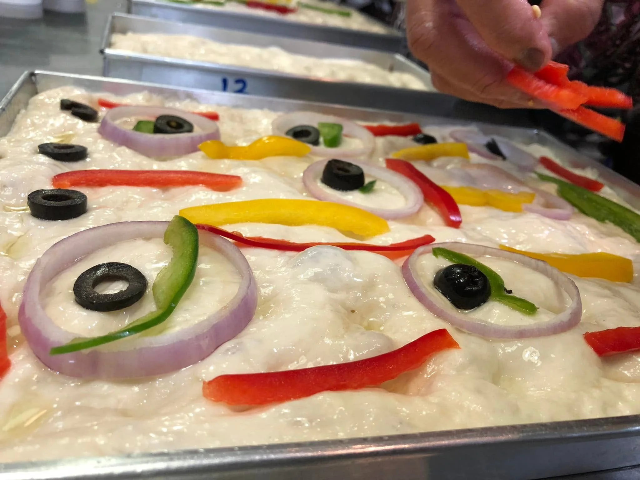focaccia unbaked