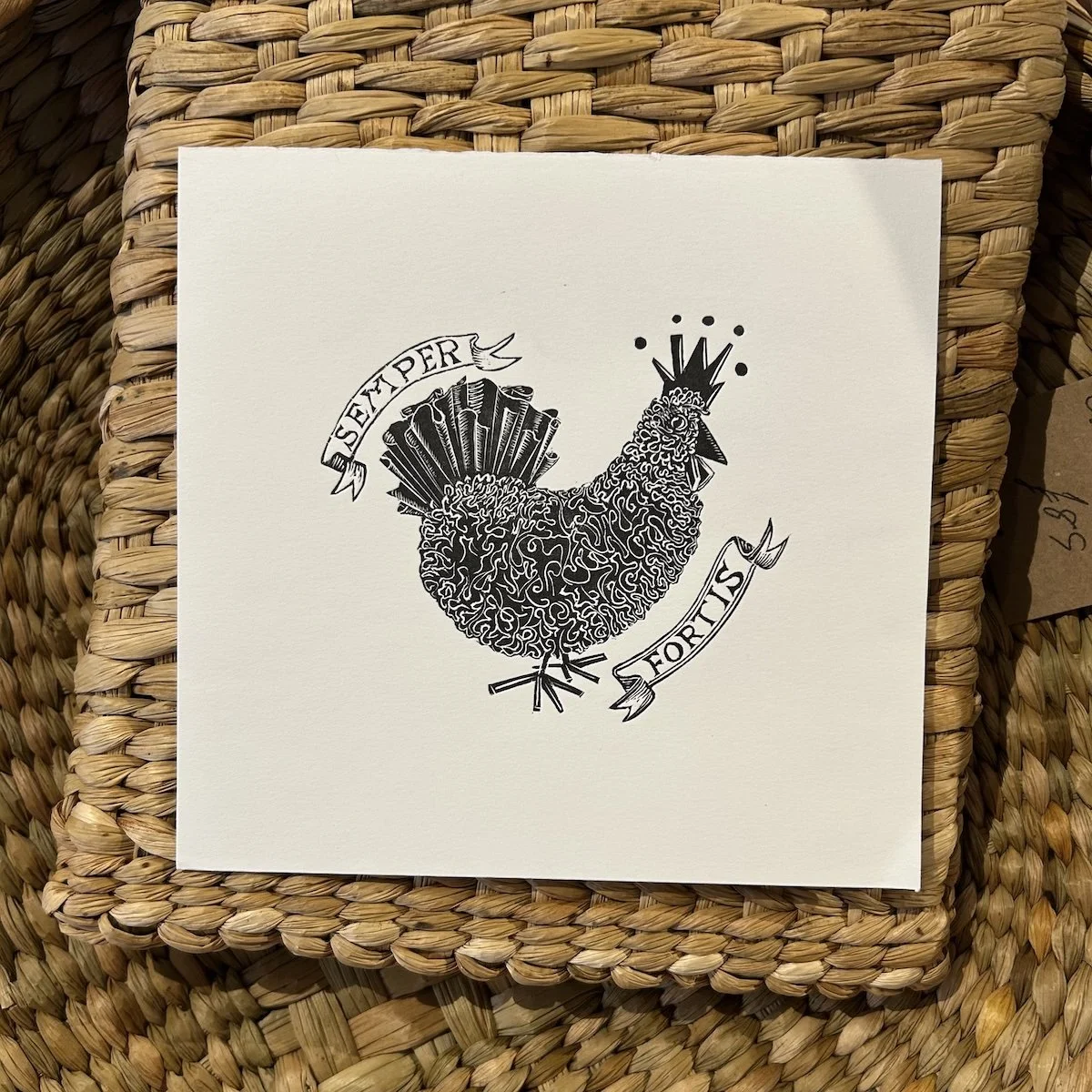 Ain't no Chicken - Wood engraving Richard Studer