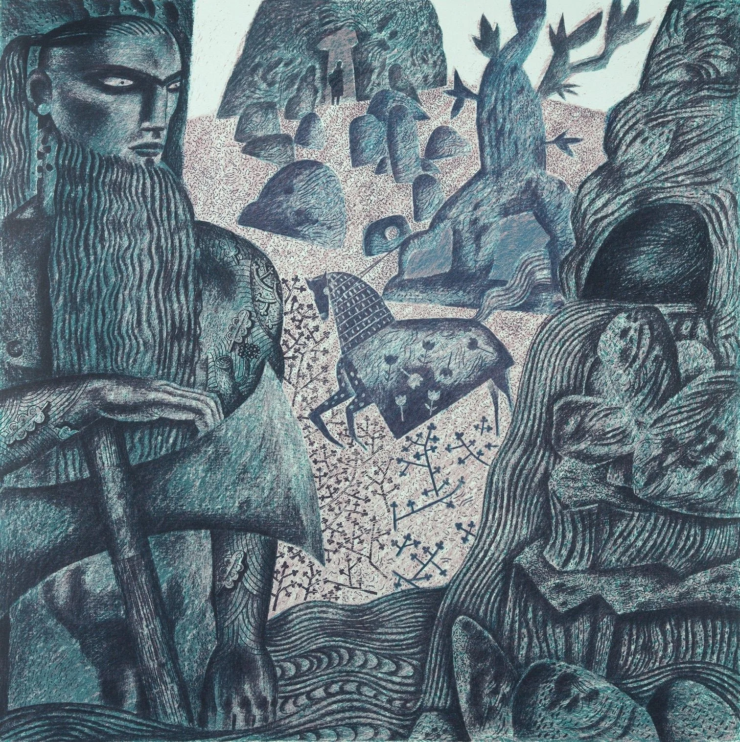 The Green Chapel - Clive Hicks Jenkins, Screenprint