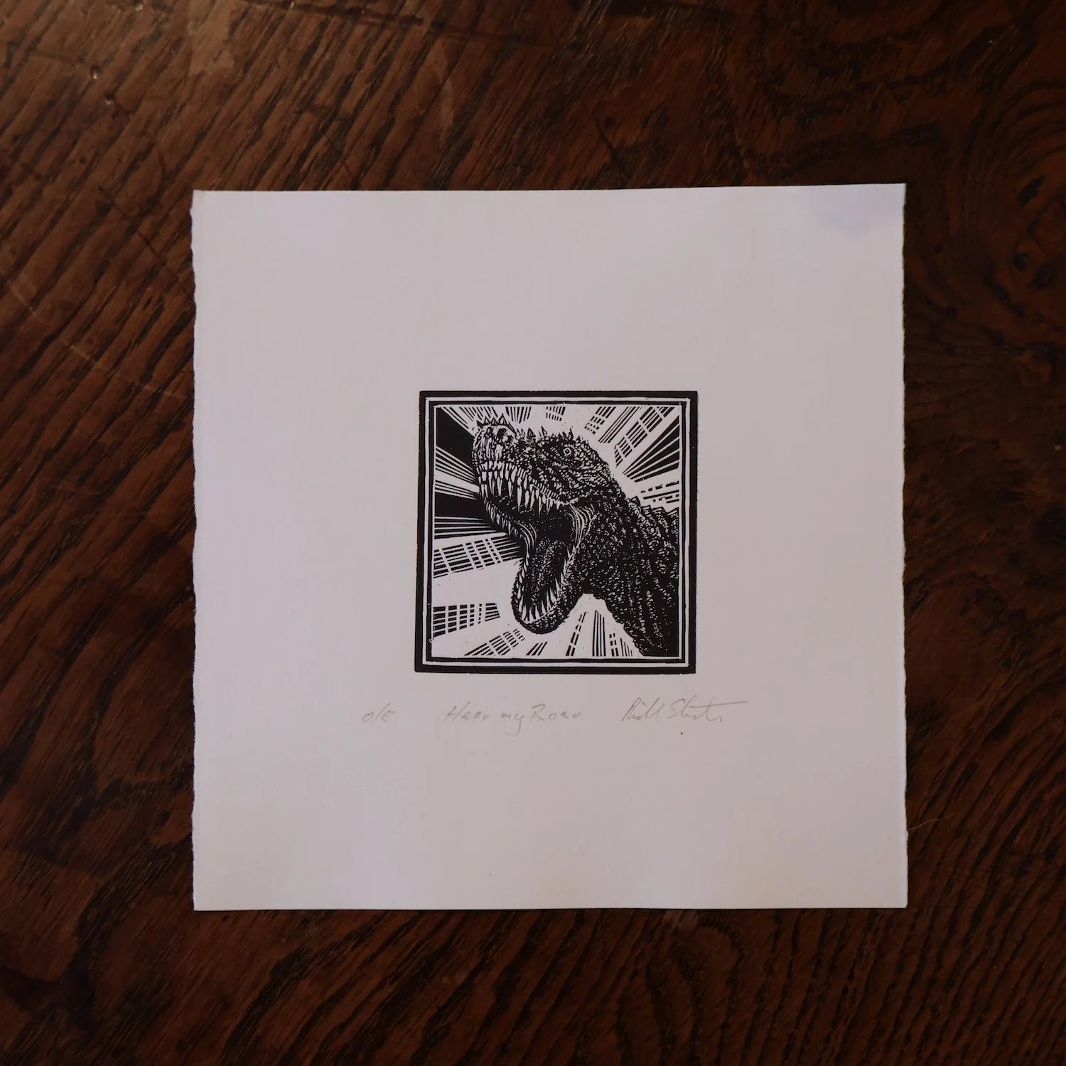 Hear my Roar - Wood Engraving Richard Studer