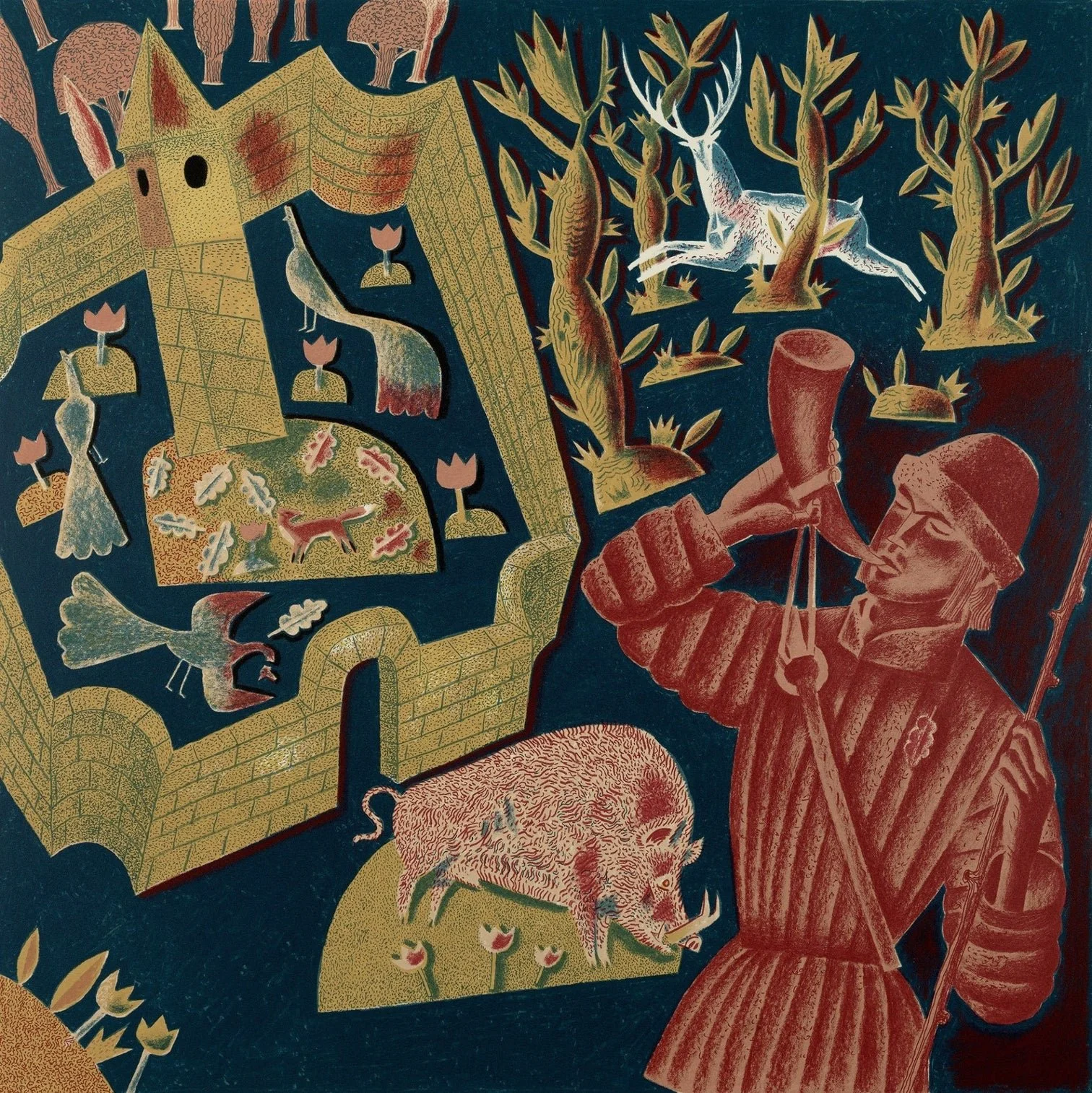 The Three Hunts - Clive Hicks Jenkins, Screenprint