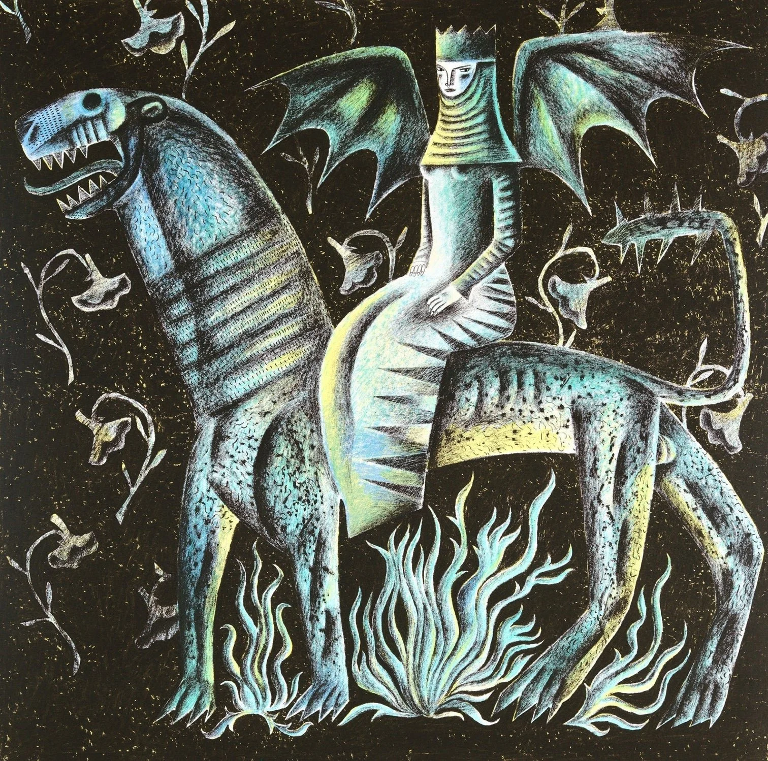 Morgan le Fey - Clive Hicks Jenkins, Screenprint