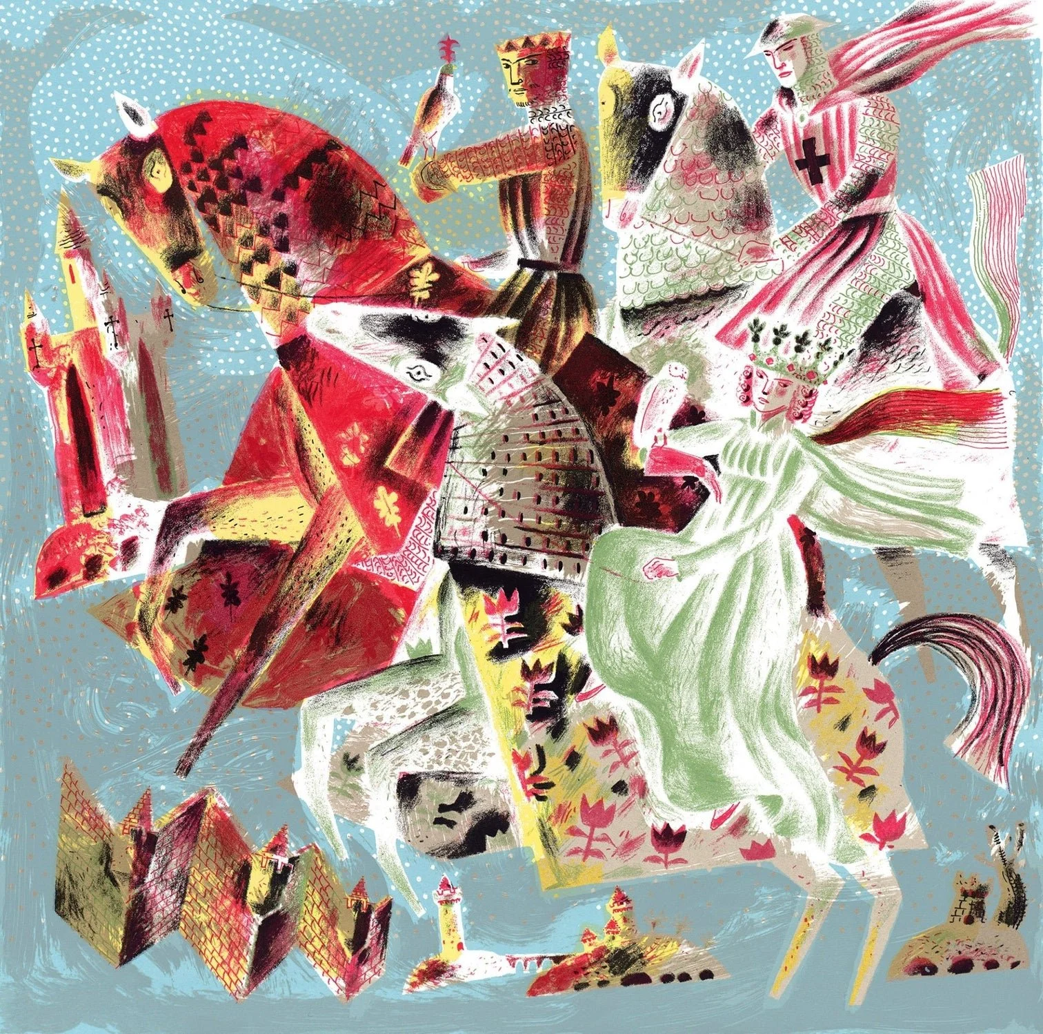 Christmas at Camelot - Clive Hicks Jenkins, Screenprint