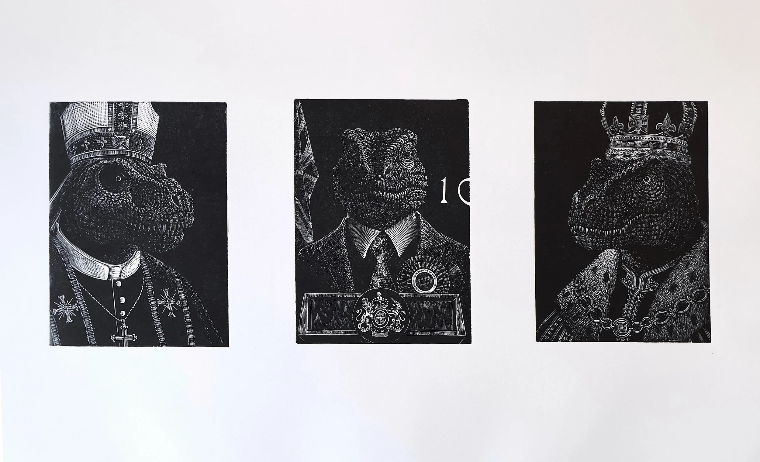 Studer - wood engraving - 39x 28cm framed - image size 95mmx230mm - £225 - Heads of State.jpg