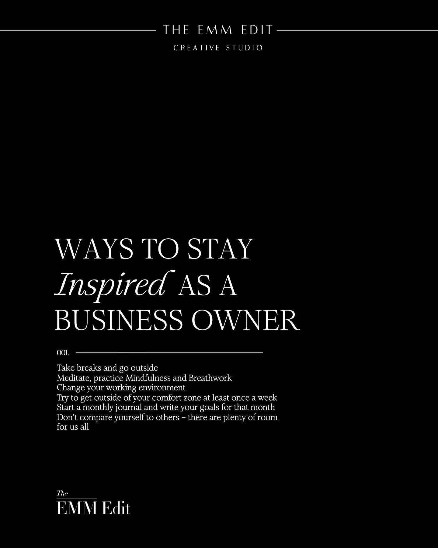 Tips on how to stay inspired ✨