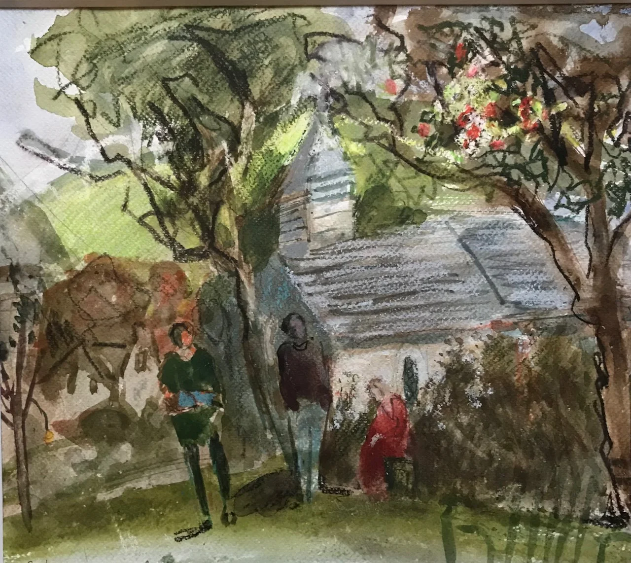 Apple Day, Bleddfa, mixed media,