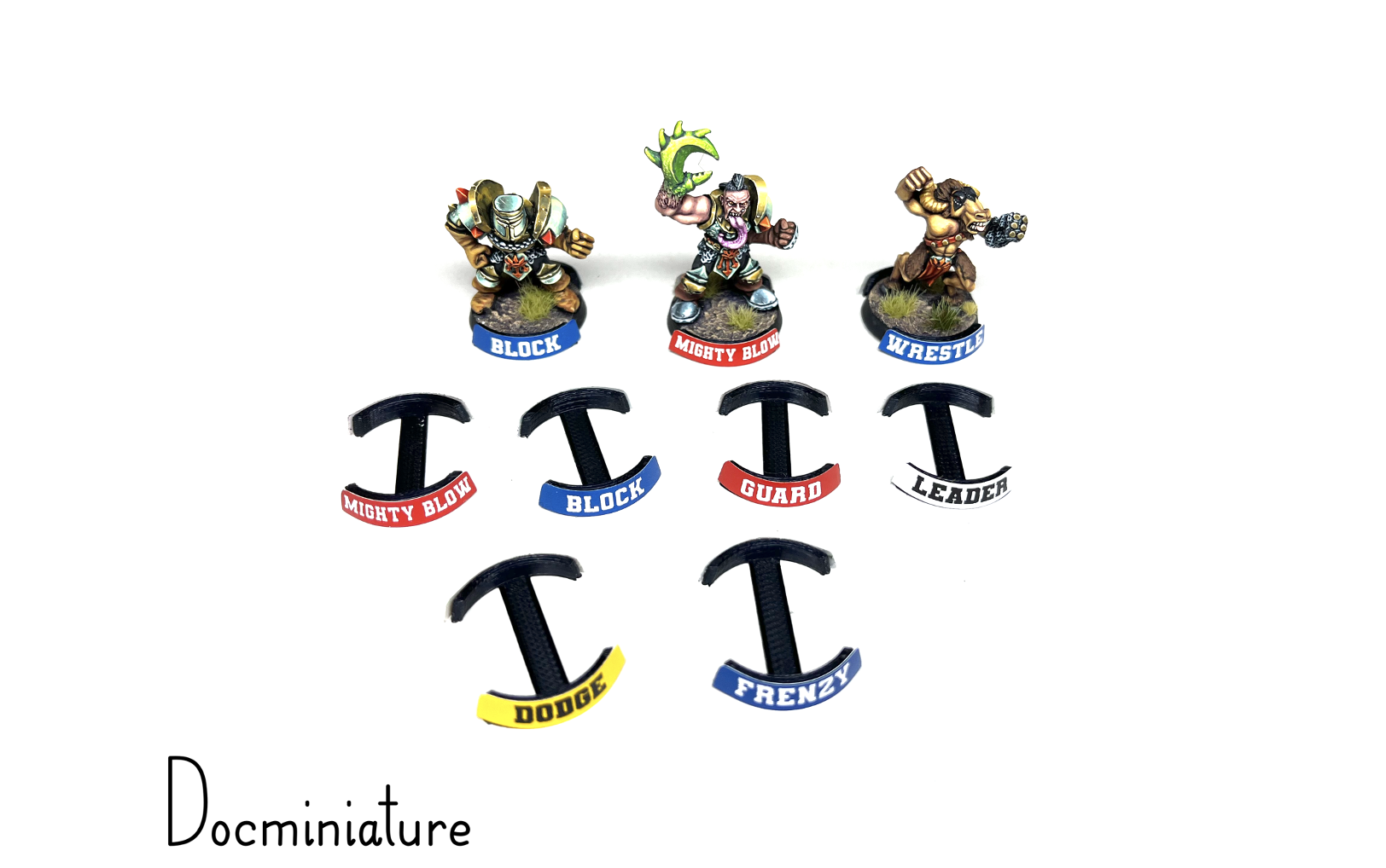 Fantasy Football skill clips for BB2025 (25mm)