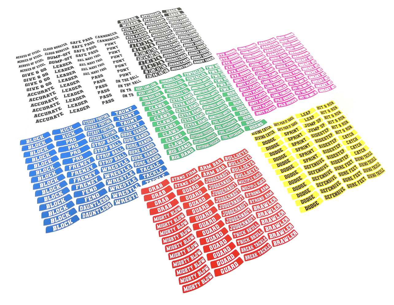 BB2025 Fantasy Football skill stickers (full team pack)