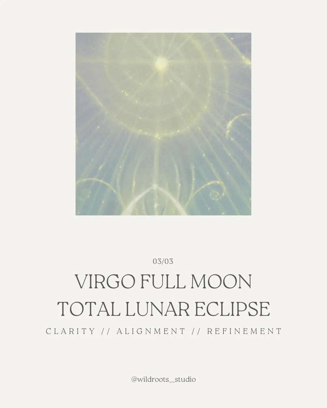 Today&rsquo;s Full Moon in Virgo comes with a total Lunar Eclipse, bringing clarity, refinement, and release.

Eclipses thin the veil between the conscious and subconscious, and the messages that come through now are direct, precise, and often beauti