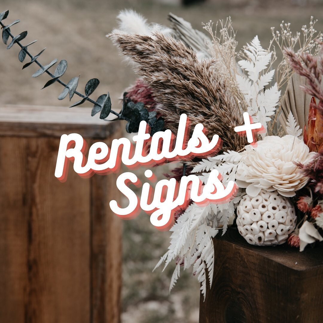 ✨Rentals + Custom Signage✨

Wild Lux Events proudly offers beautiful rental pieces for your wedding day. We have a variety of wedding items including:
✨Arbours 
✨Barrels
✨Jugs, jars, and vases 
✨Plates
✨decor 
We are always adding more beautiful item
