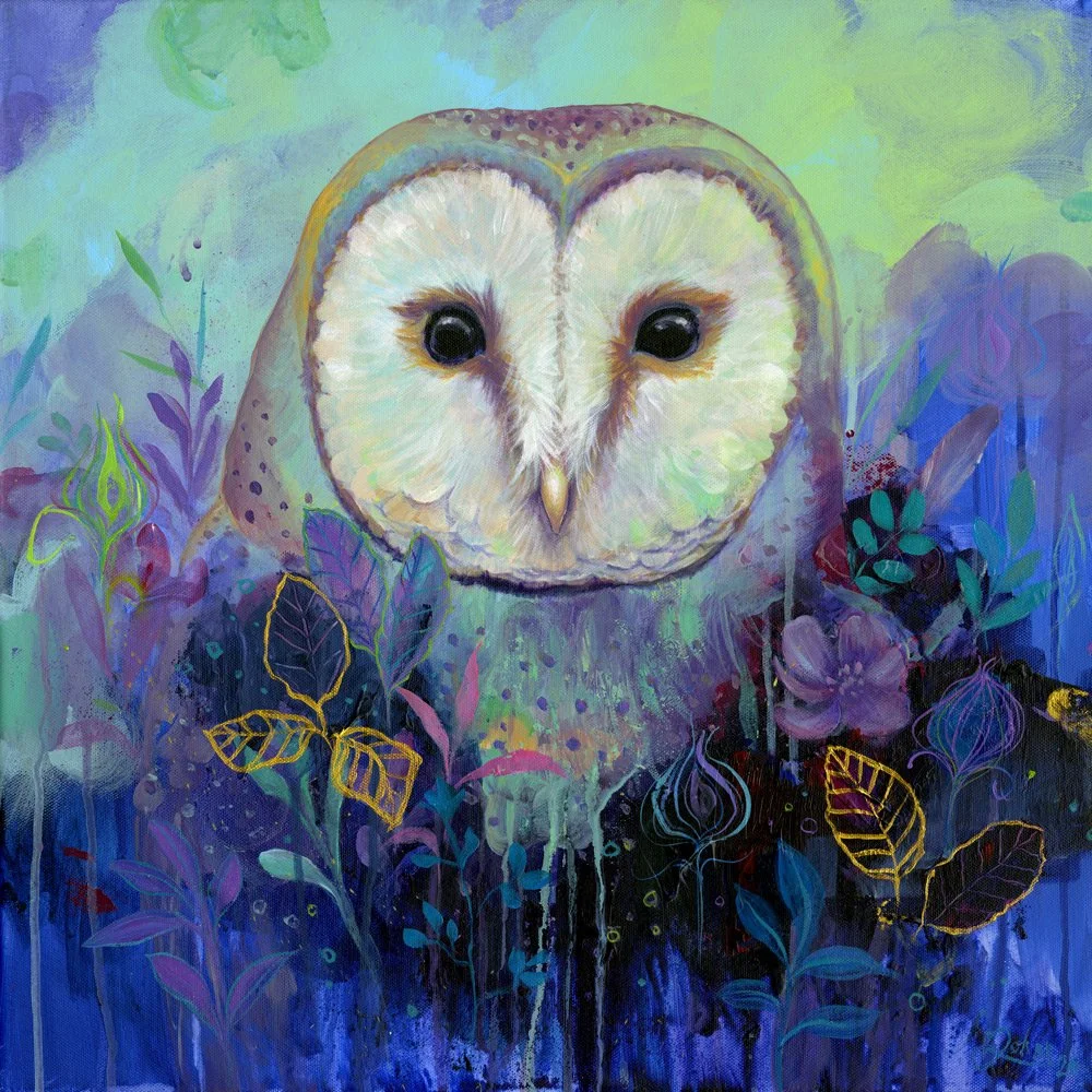 Schleiereule | Acryl 50x50cm