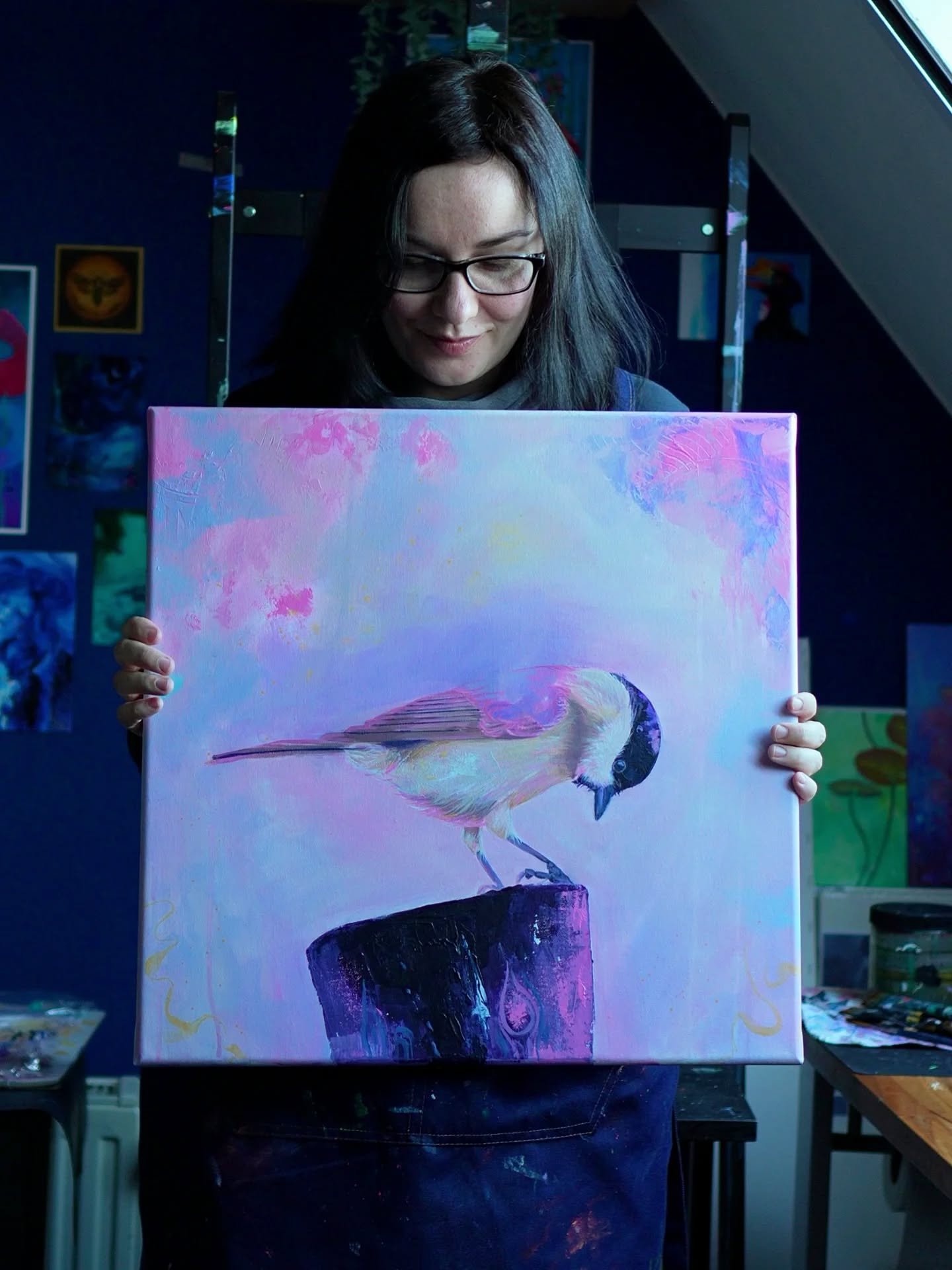 kleine Sumpfmeise geht auf die Reise 📦🫶
[Acryl auf Leinwand 50x50cm]
Verf&uuml;gbare Werke gern auf Nachfrage oder auf meiner Website->&Uuml;berMich Nachrichtenformular

#vogelmalerei
#sumpfmeise #acrylmalerei #tiermalerei #wildtiermalerei