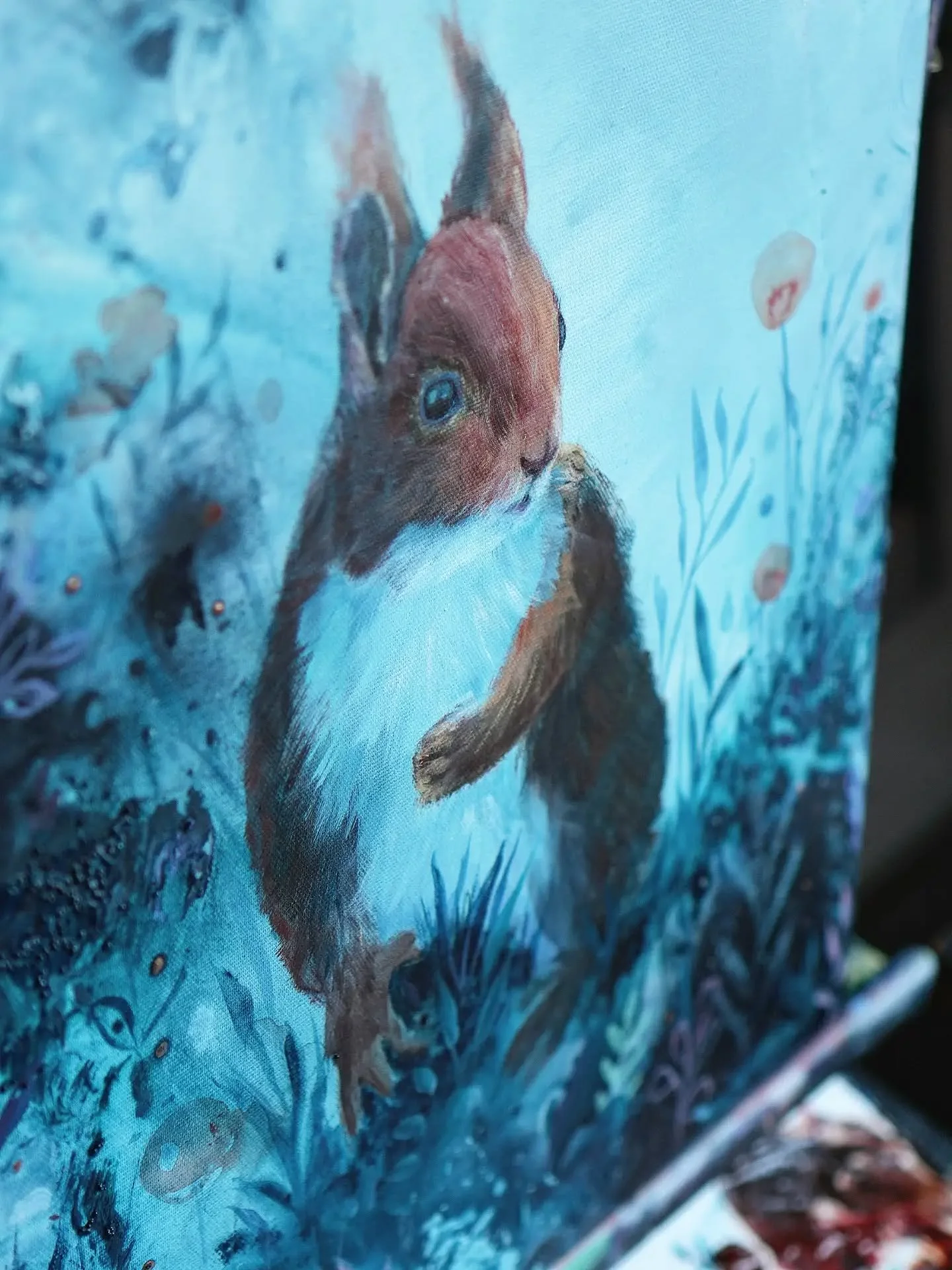 Ein neues H&ouml;rnchen ist in Arbeit 💙💚 bereits vor Ostern, habe ich mir &uuml;ber den Hintergrund Gedanken gemacht.

In meiner Farbschublade habe ich dann meine ehemals Lieblingsfarbe f&uuml;r Hintergr&uuml;nde wieder gefunden. Phthalot&uuml;rkis