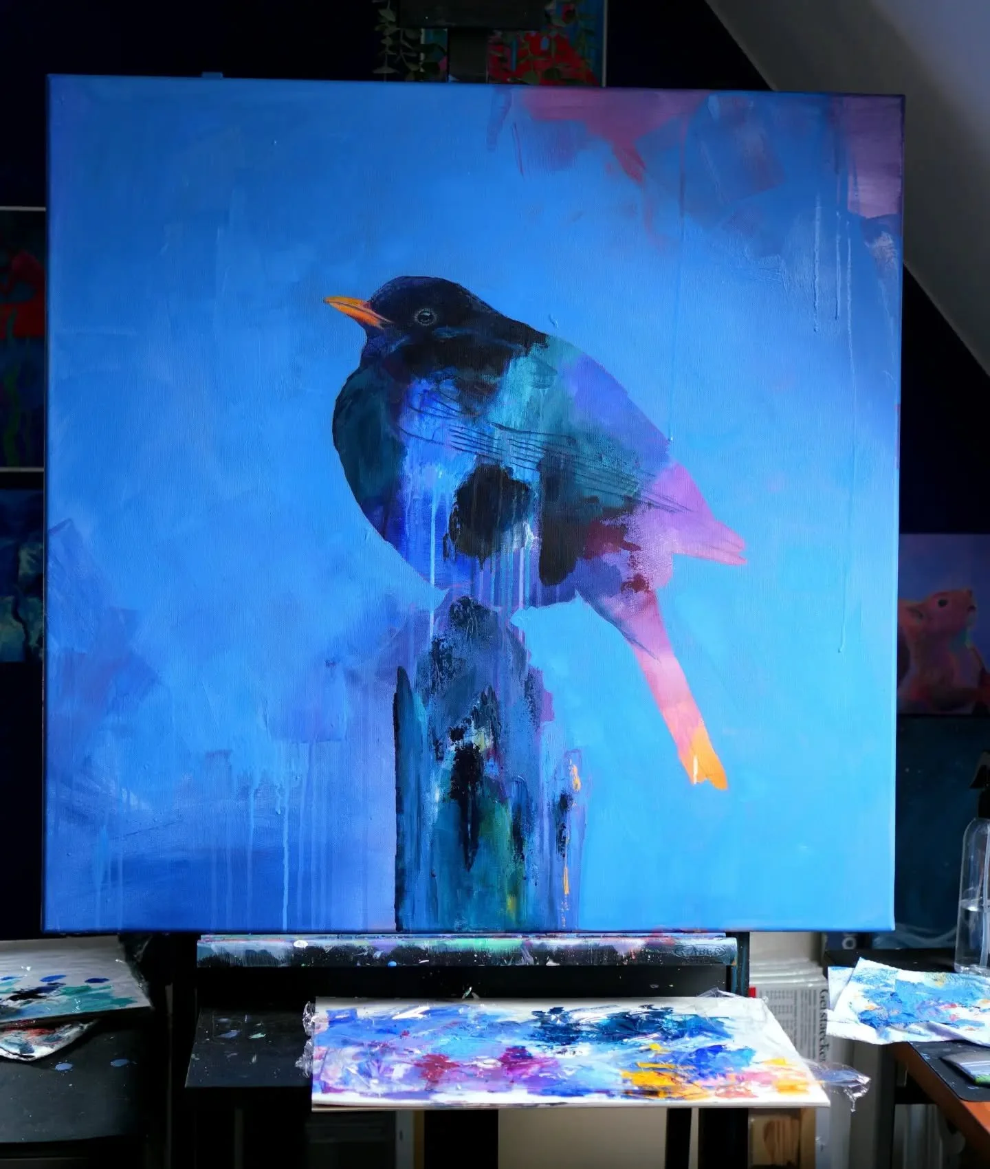 work in progress 🎨 Amsel/Blackbird auf 80x80cm

Manchmal gibt es solch Momente, wo man denkt "aha" und pl&ouml;tzlich ergibt alles einen Sinn. Bei diesem Bild, habe ich definitiv Dinge gelernt, du mir vorher Probleme bereitet haben ❤️

#am