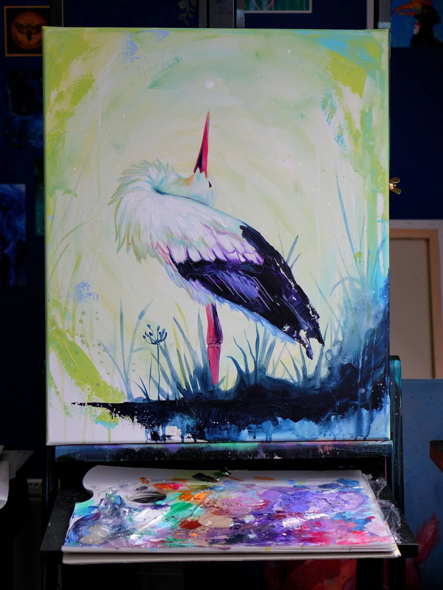 Storch | Acryl 50x60cm
