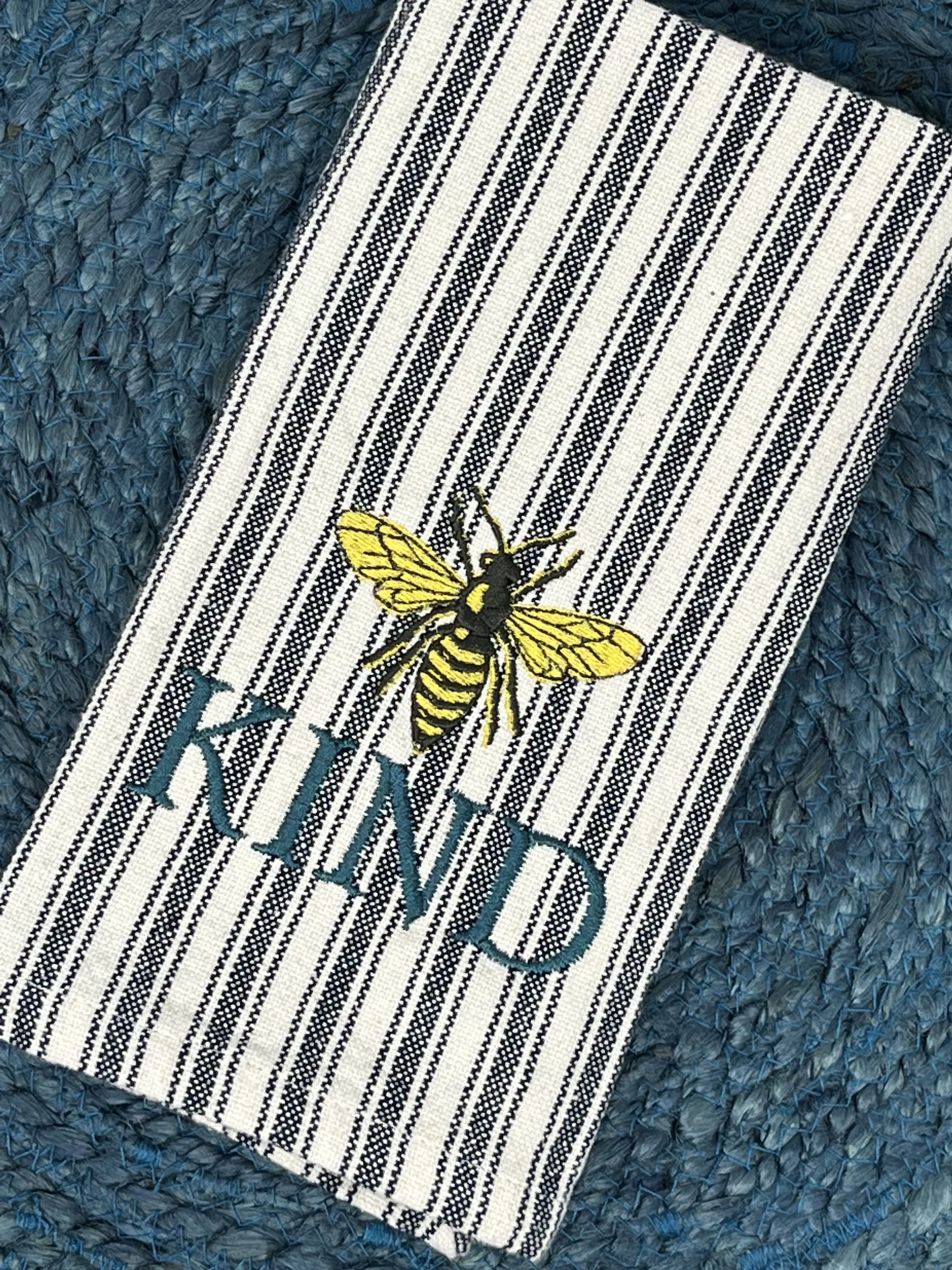 Custom "Bee Kind" napkin.