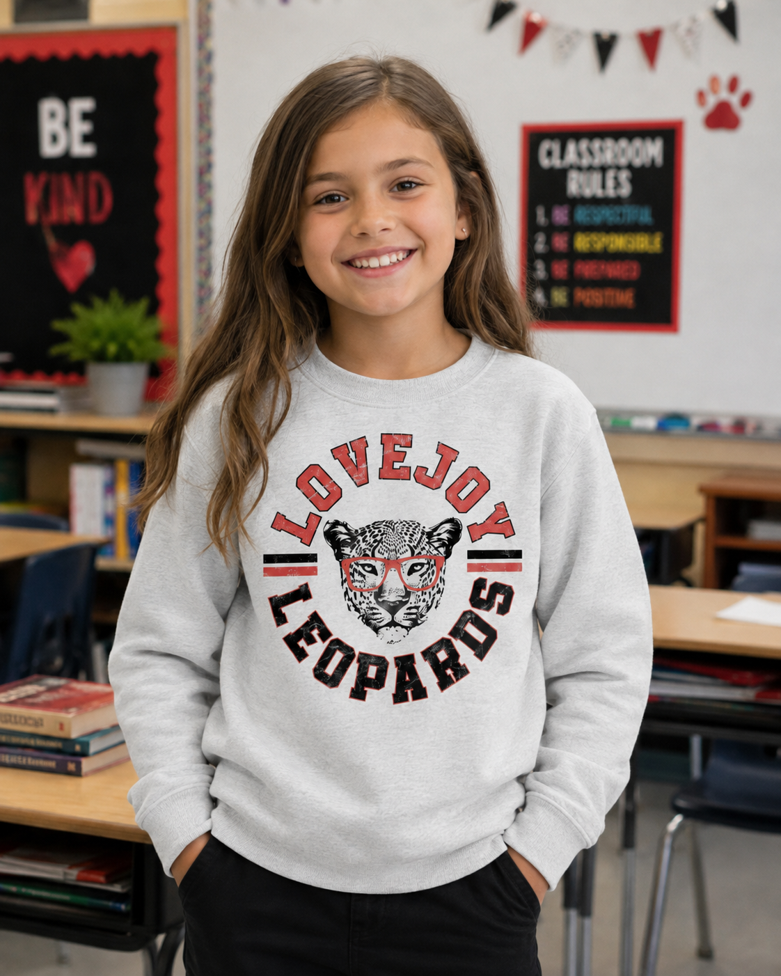 YOUTH Smarty Cat Crewneck Sweatshirt