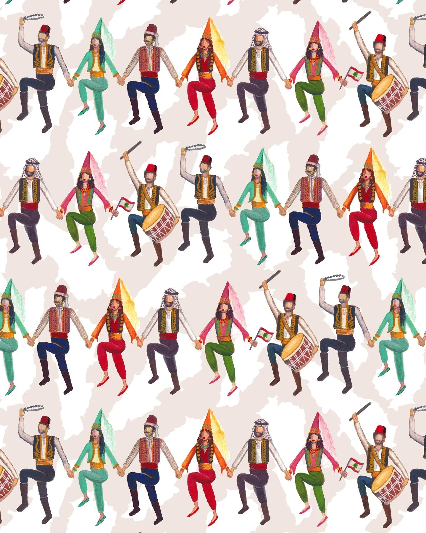 The Dabke dancers pattern is the third pattern I made inspired by Lebanese culture 🇱🇧
Exactly 2 years ago around this time of the year I was in Lebanon for the second time and visited different parts of the country. It was such a memorable trip ❤️

