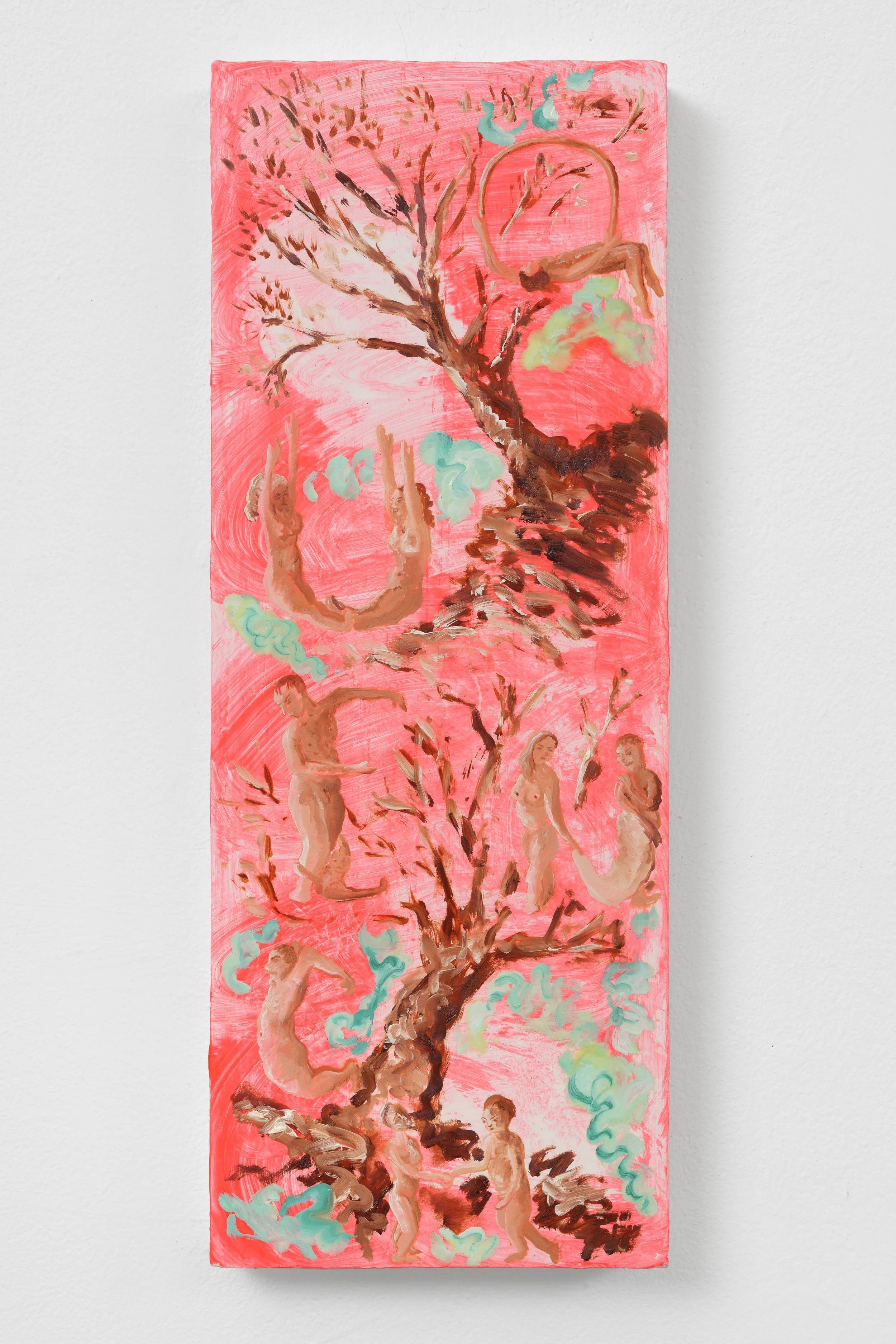 My Wildfire, Oil on panel, 43 x 16.2 cm, 2024