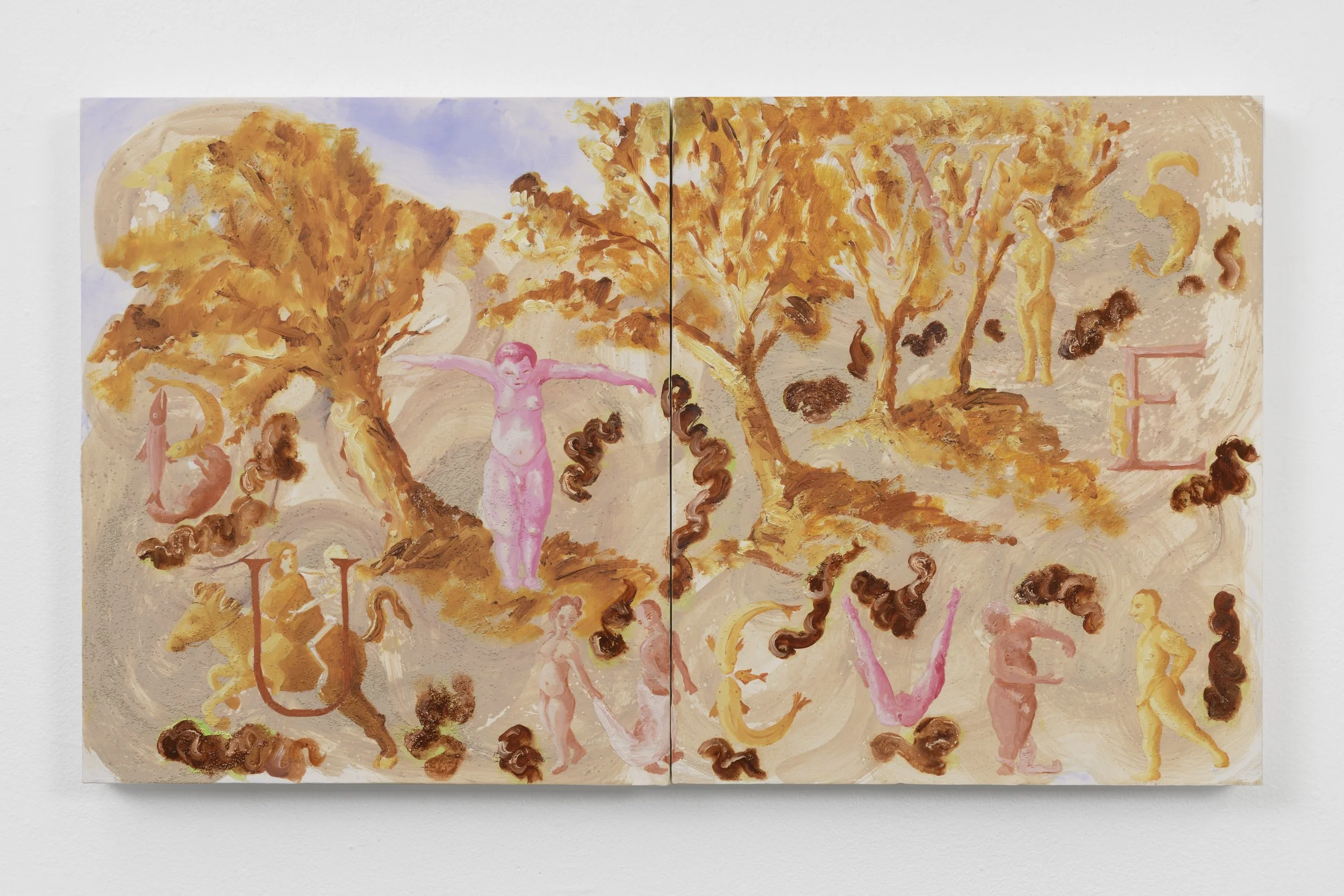 Often Witty, Oil on panel, Diptych, 35.5 x 61 cm, 2024