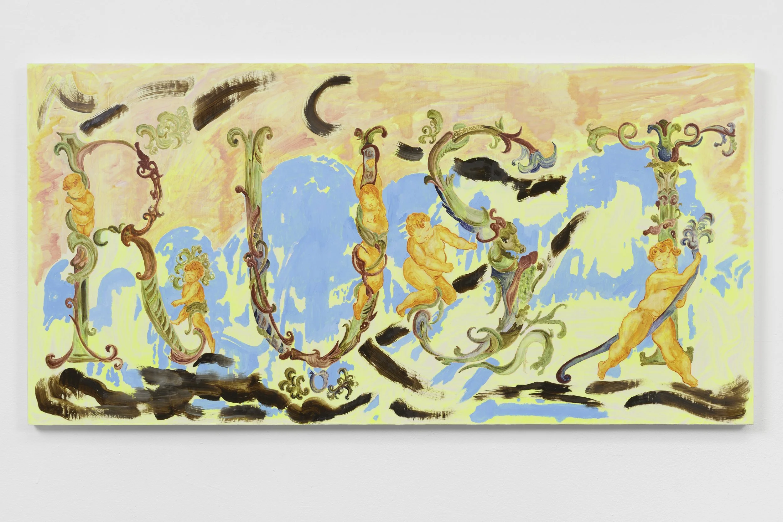 Like Moths in Cloth, Oil on panel, 60.5 x 122 cm, 2023