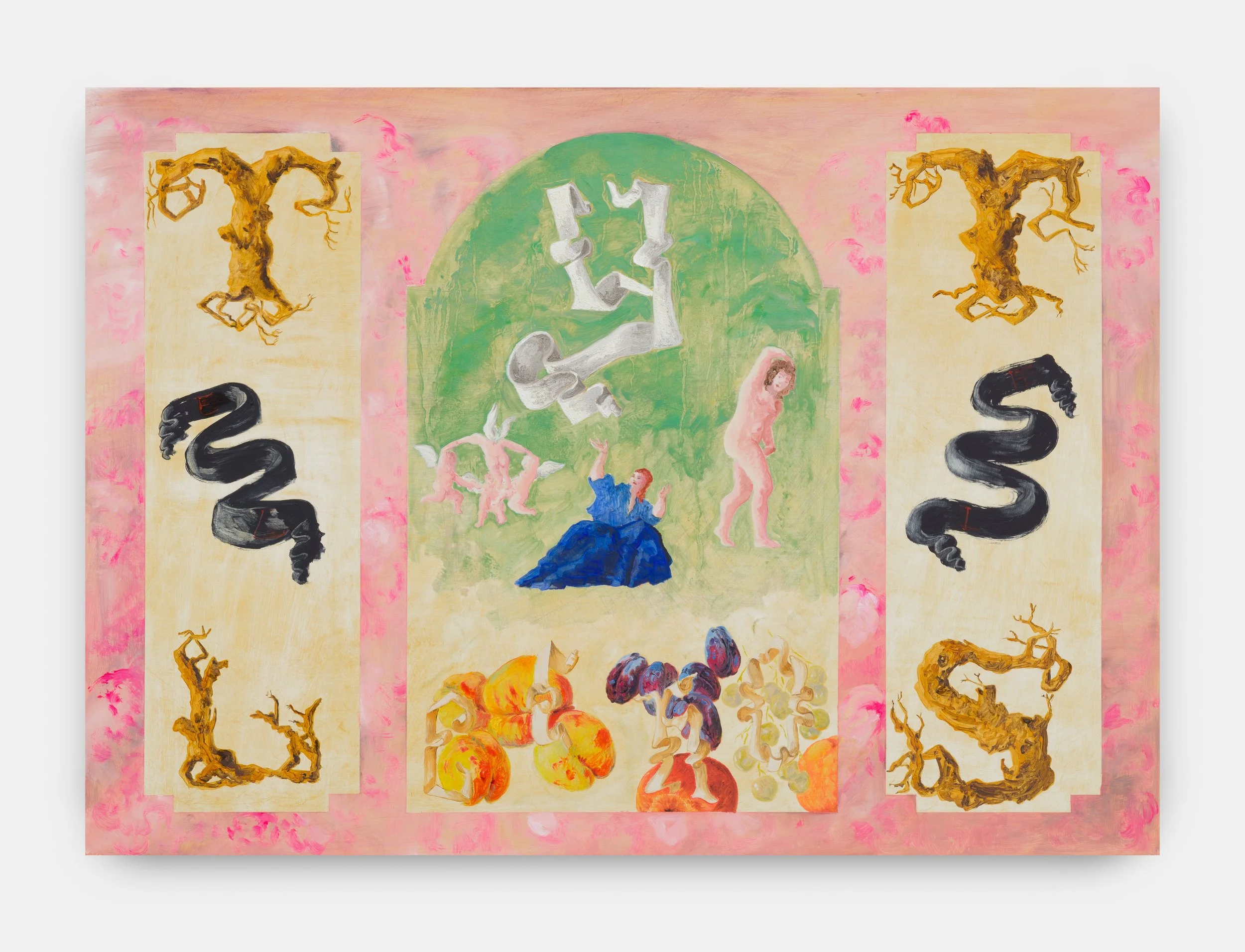  Untitled (Tell your echo this), 2026, Oil on panel, 50 x 70 cm 