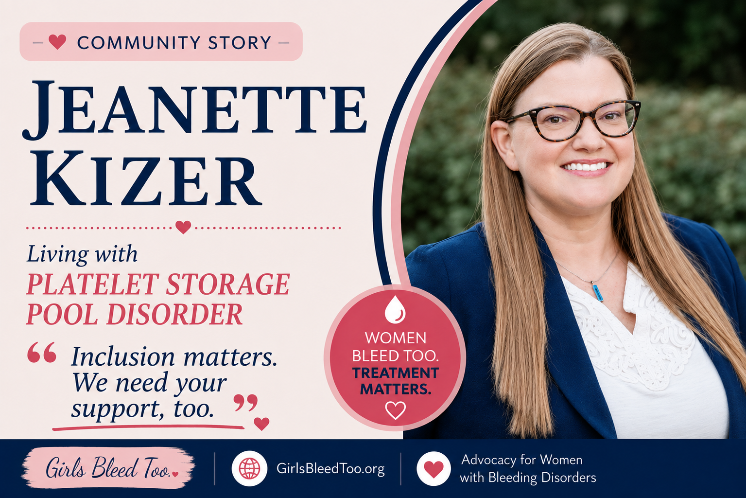 Discussing platelet disorders with advocate Jeanette Kizer