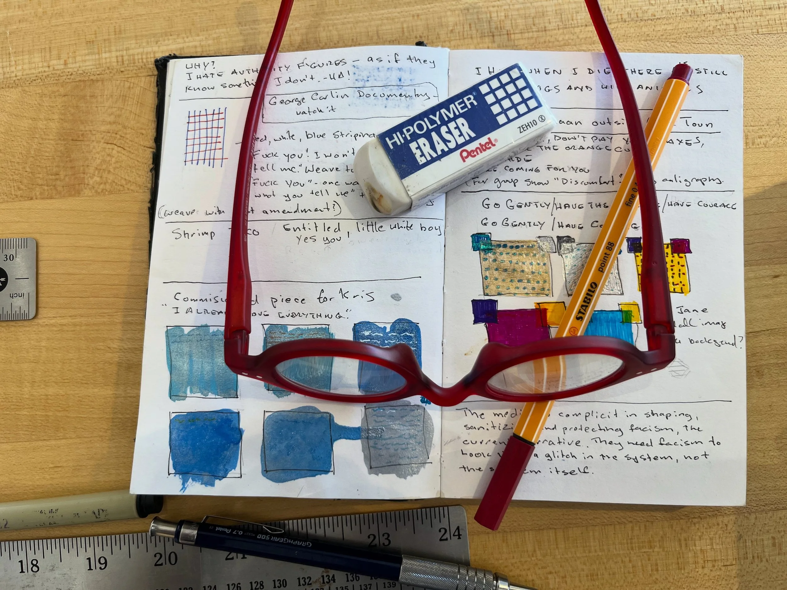 "I Already Have It All." (commission) -  2025 -   hand-written about 1,500 times. 
Ink on paper. $1,800 (Sold)